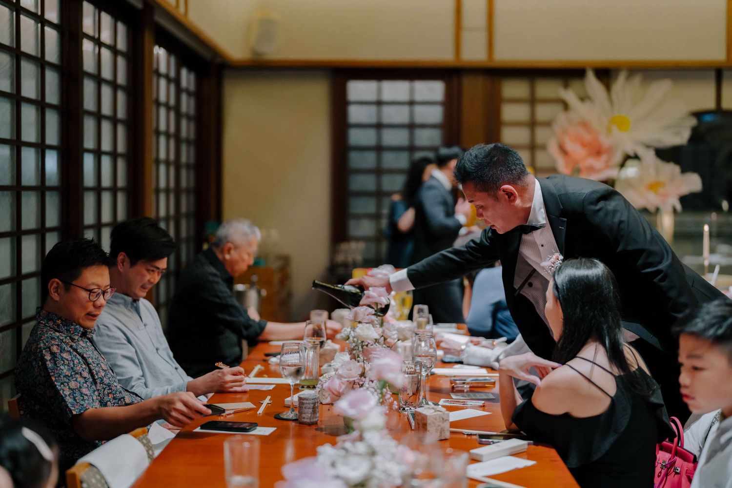 intimate wedding party at keyaki singapore