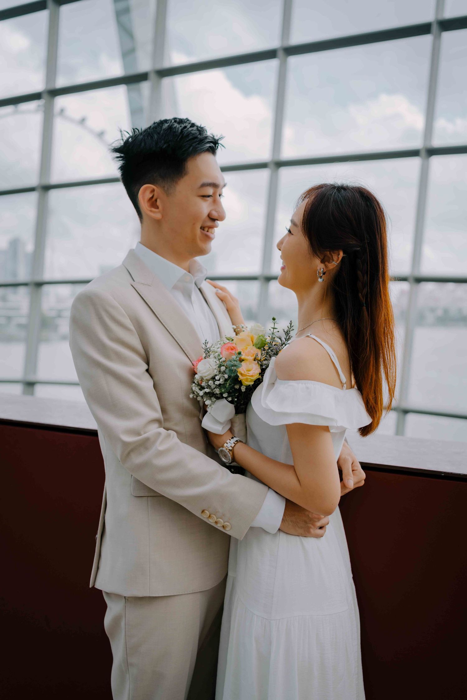 annopano wedding photography at gardens by the bay in singapore