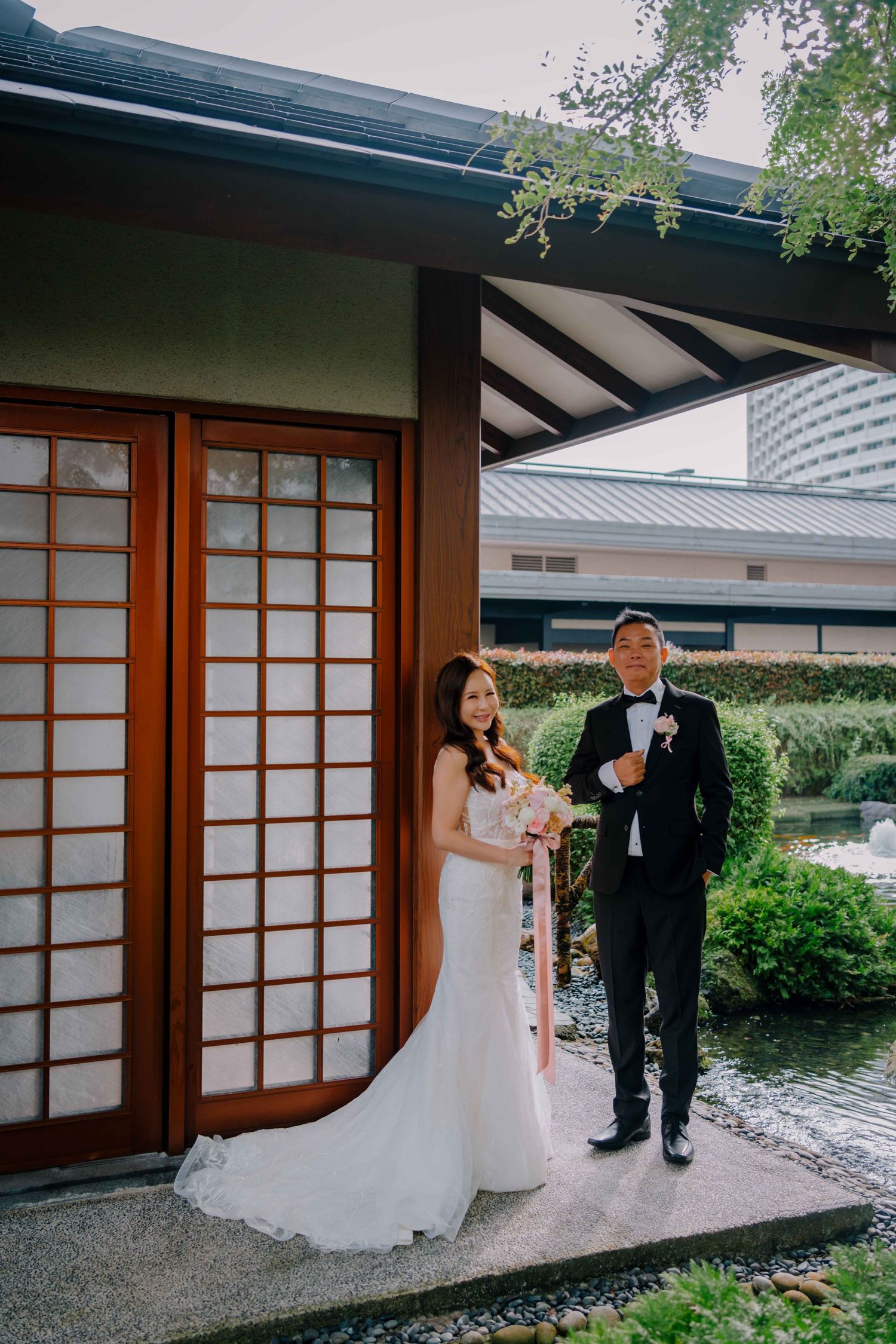 intimate wedding at keyaki pan pacific hotel