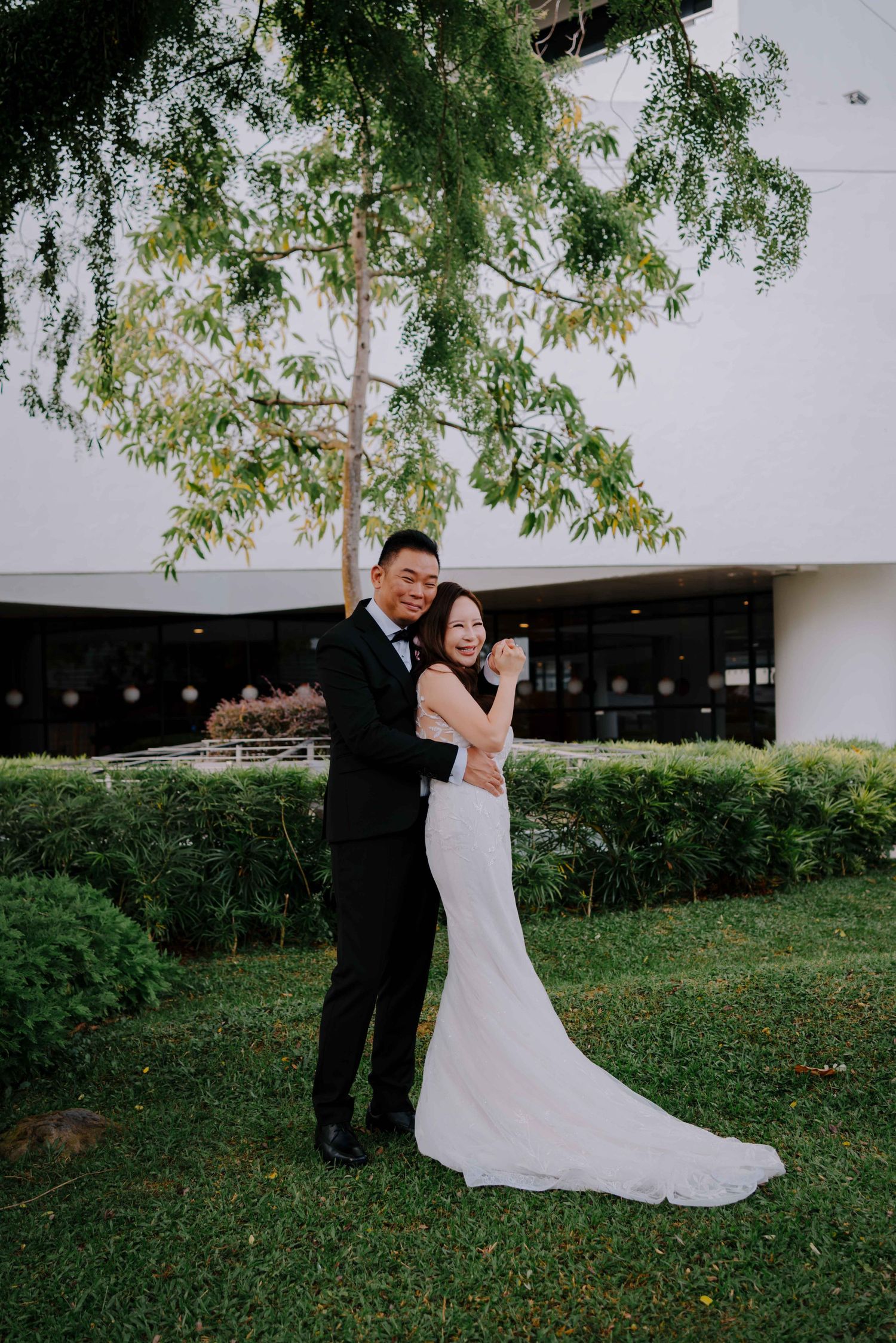 outdoor garden wedding at keyaki pan pacific hotel