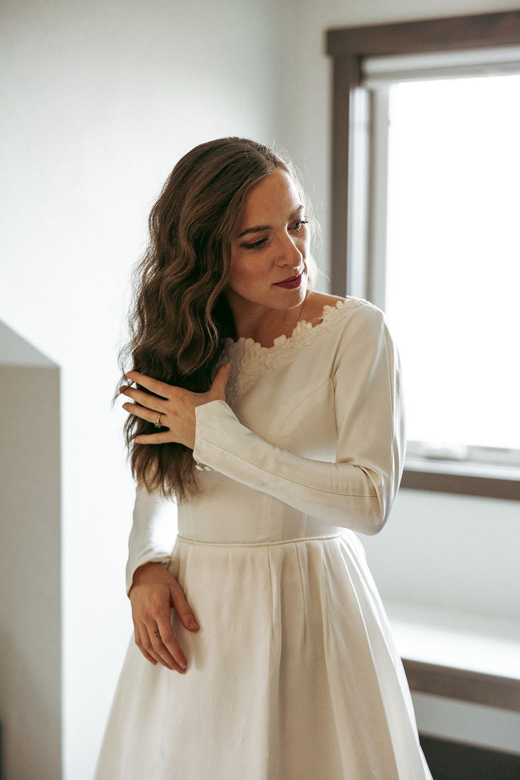 Emily and Noah's Vintage Wedding Dress from Grandma's 1962 wedding by Thomas and Co. Photography