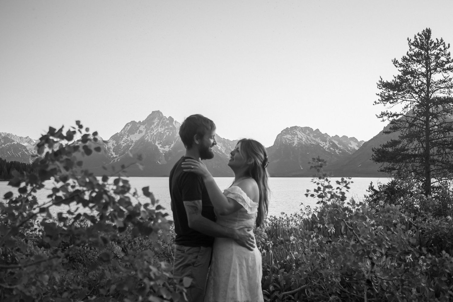 Engagement photos at the Grand Tetons National Park