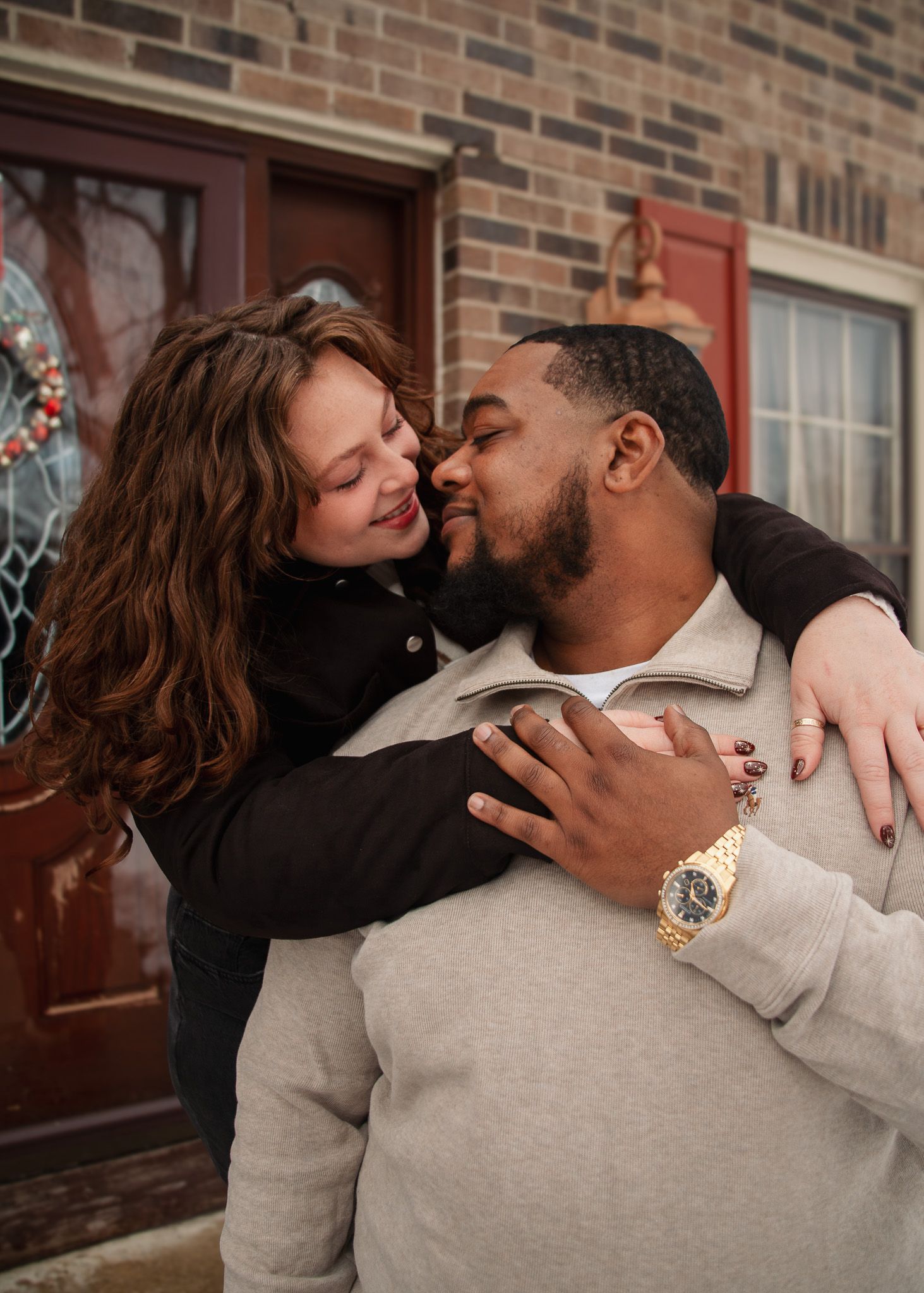 Engagement photos at home, Engagement photos Chicago suburbs, Emily Earll Photos