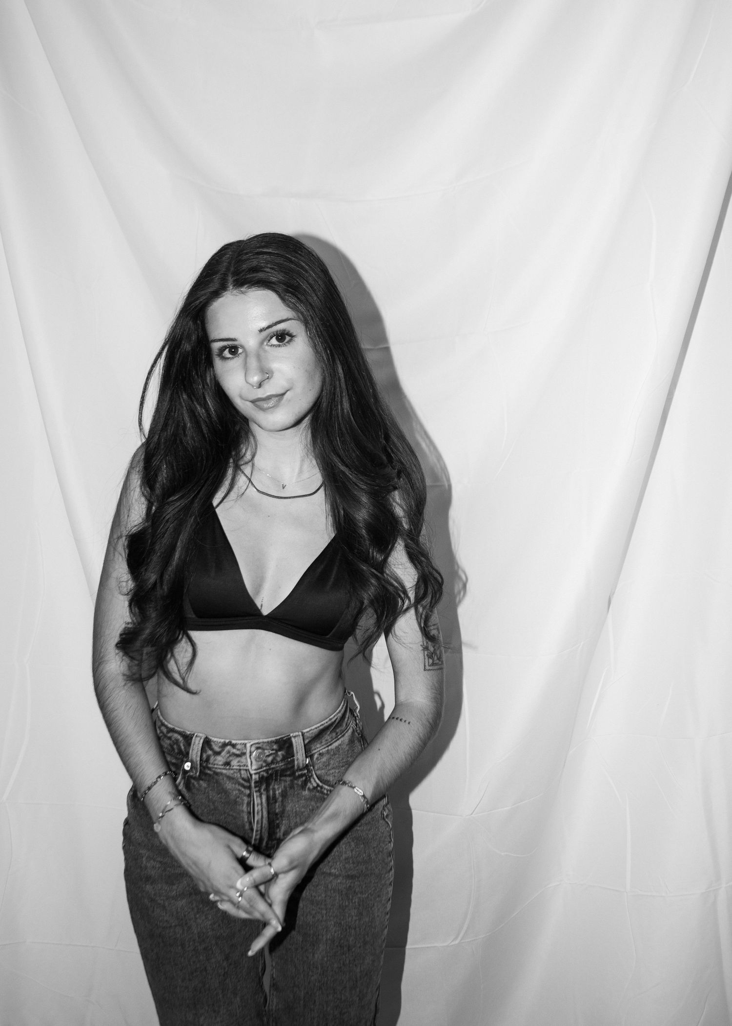 Studio photography black and white headshots model call Emily Earll Photos