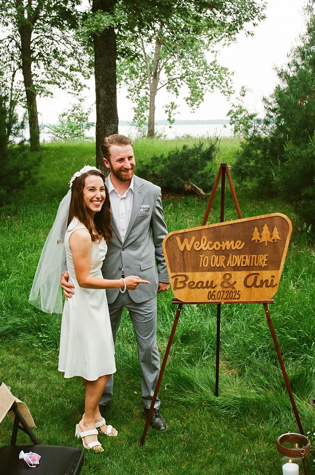 Bride and Groom behind the scenes photos on film, backyard wedding on film, couples film photography, film photos, Emily Earll Photos