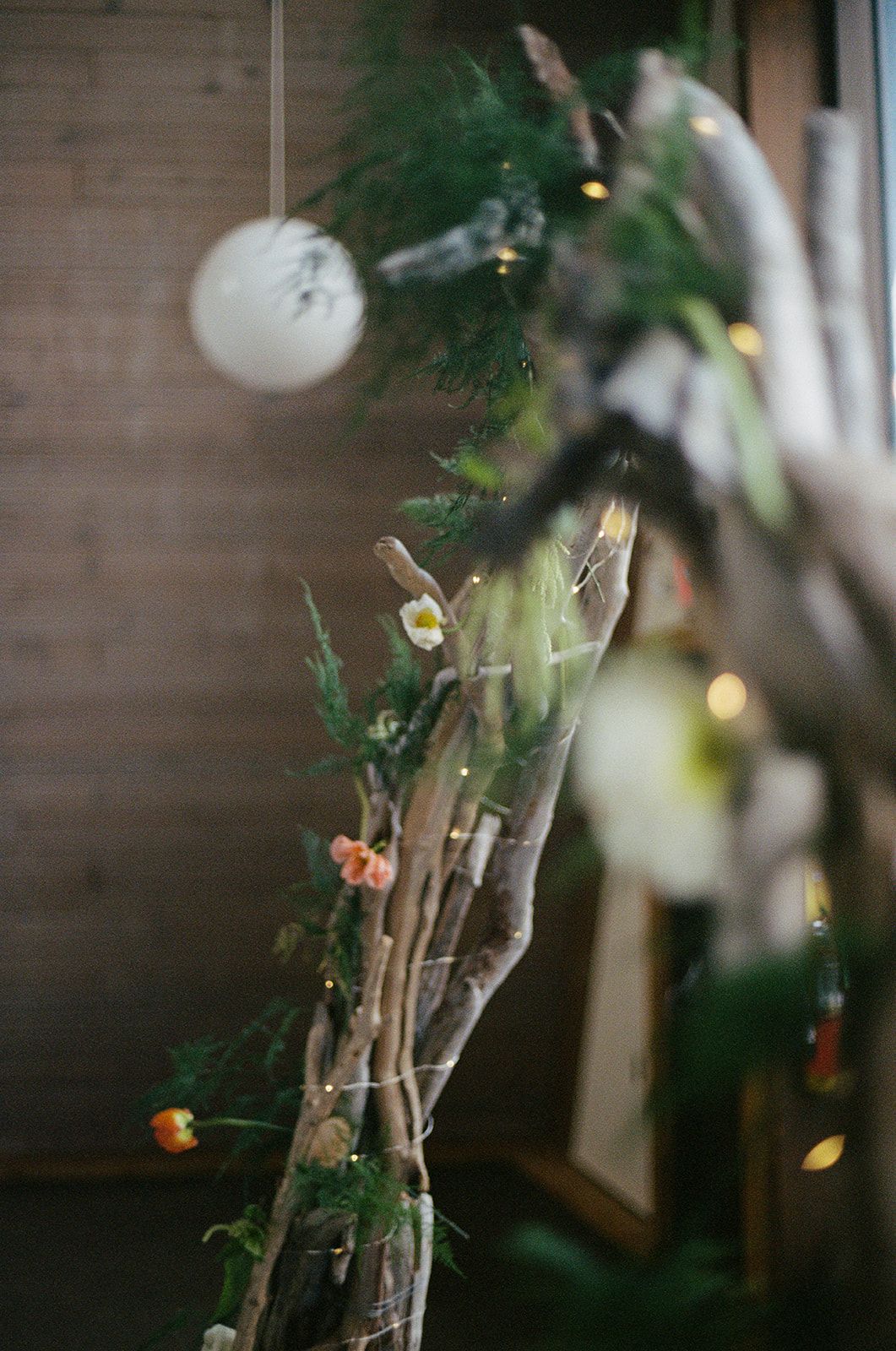 Emily and Noah's Wedding Film, arch made of drift wood from Lake Superior by Thomas and Co. Photography