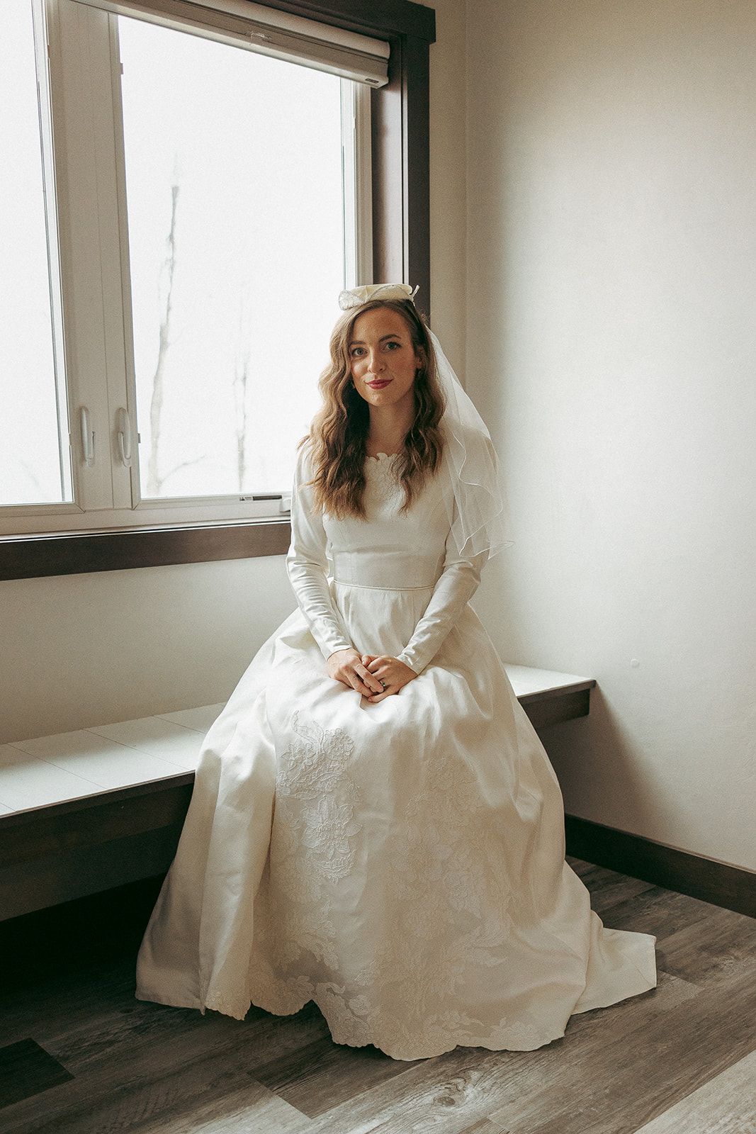 Emily and Noah's Vintage Wedding Dress from Grandma's 1962 wedding by Thomas and Co. Photography