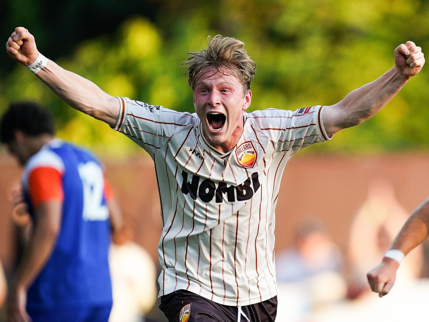 Joe Dale of Ballard Fc Scores first goal of the Match