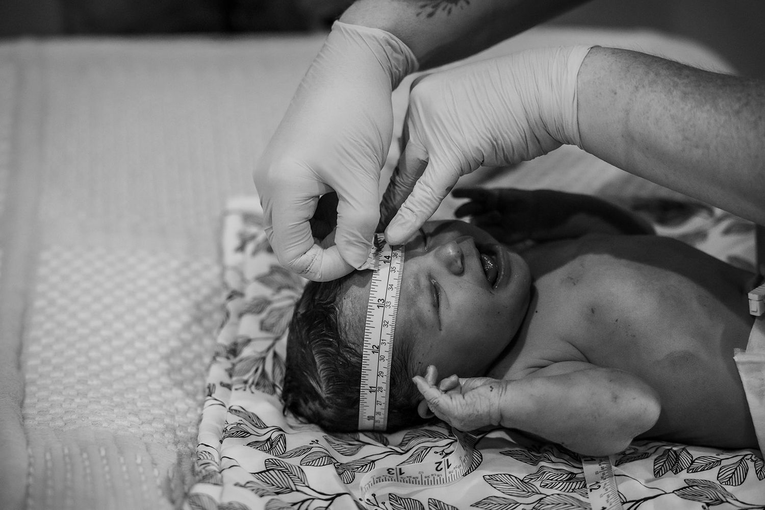 newborn exam at The Birth Center of Midland home birth