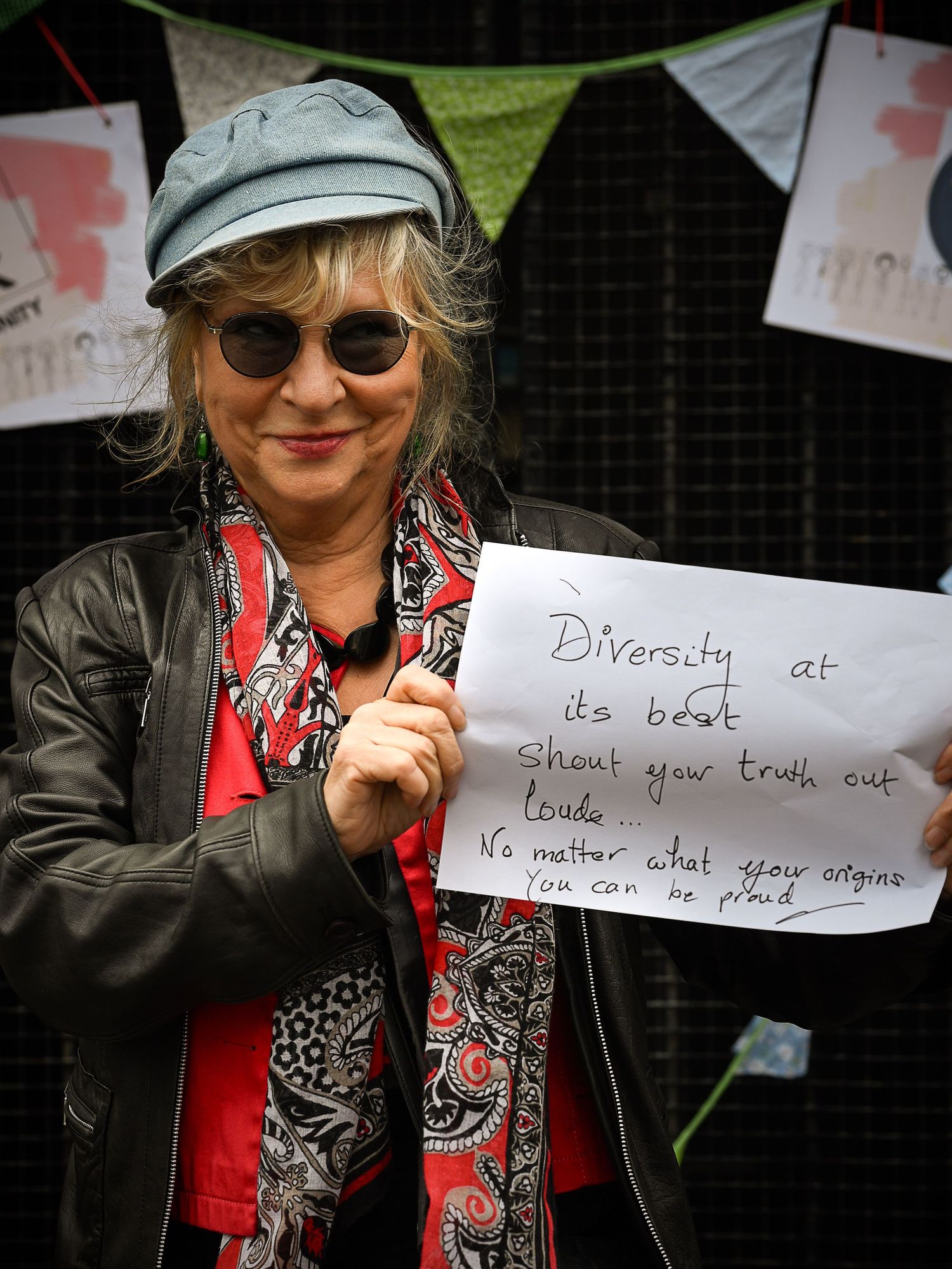 Portrait of a Stonehouse resident by photographer Arnet Donkin, sharing what they love about their community during the Union Street Party