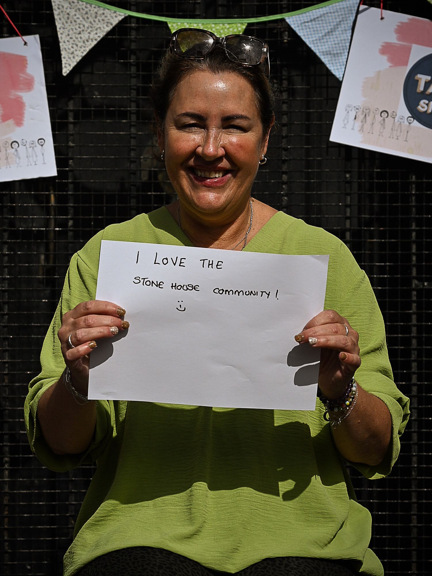 Portrait of a Stonehouse resident by photographer Arnet Donkin, sharing what they love about their community during the Union Street Party