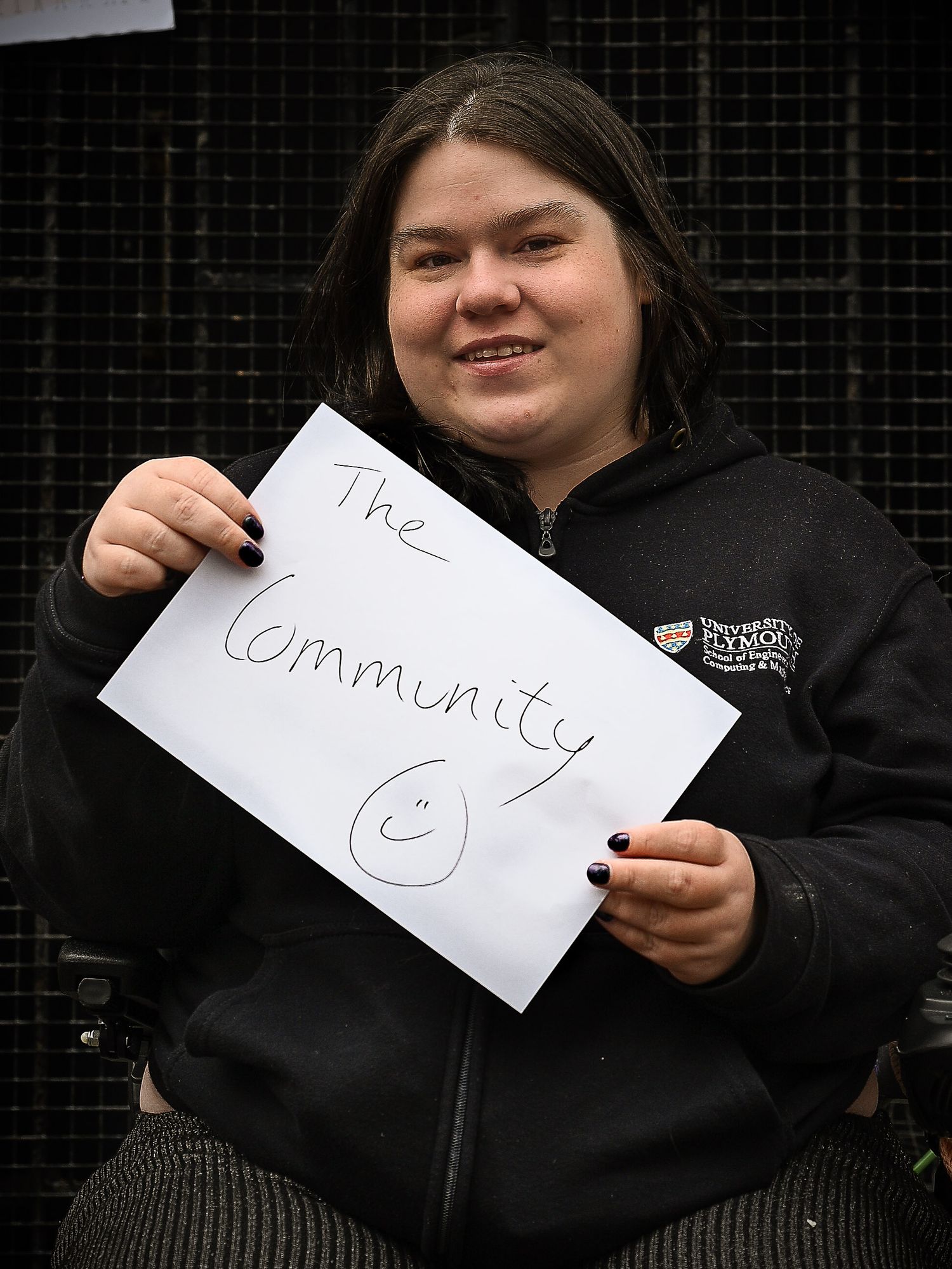 Portrait of a Stonehouse resident by photographer Arnet Donkin, sharing what they love about their community during the Union Street Party