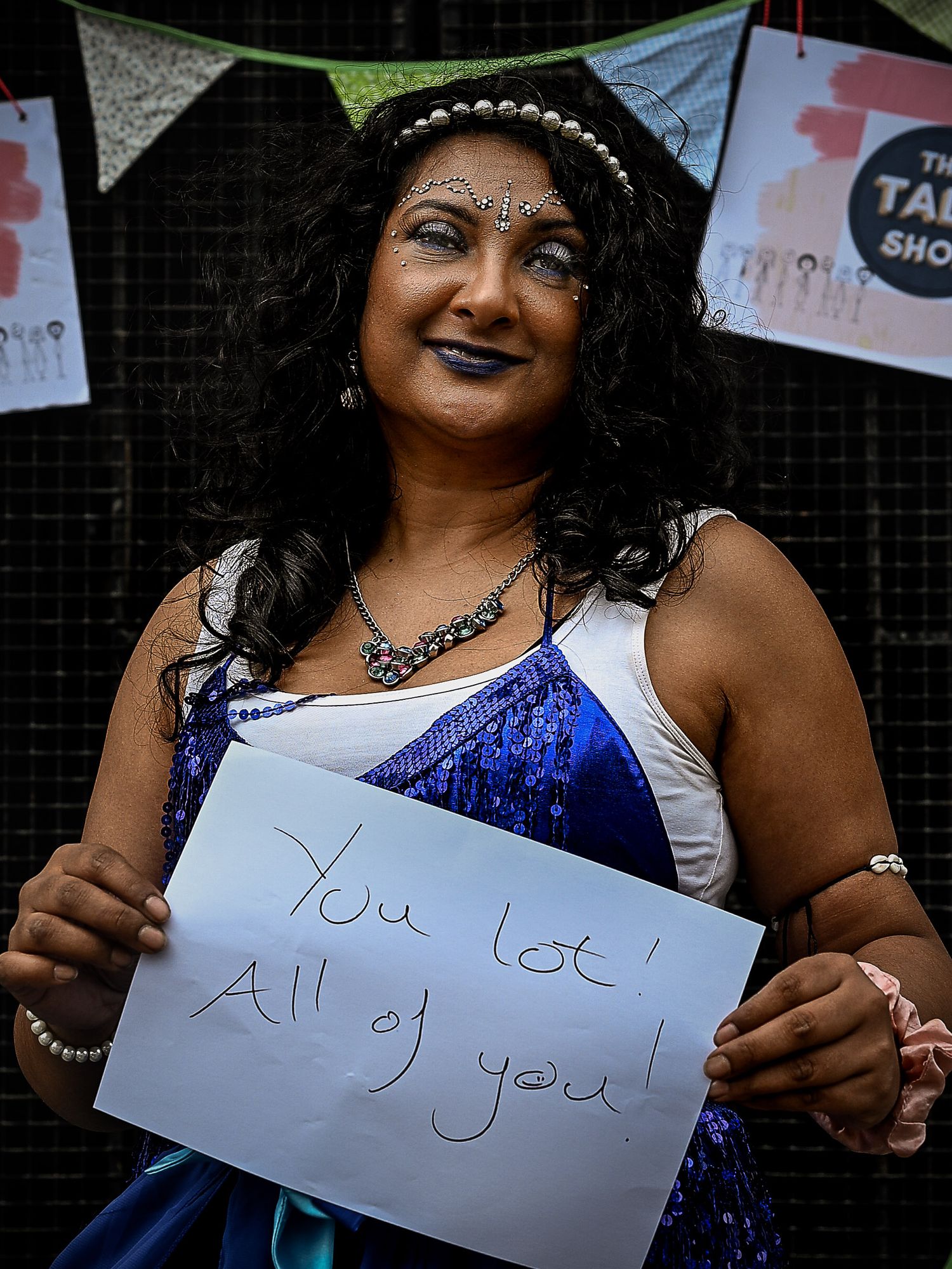 Portrait of a Stonehouse resident by photographer Arnet Donkin, sharing what they love about their community during the Union Street Party