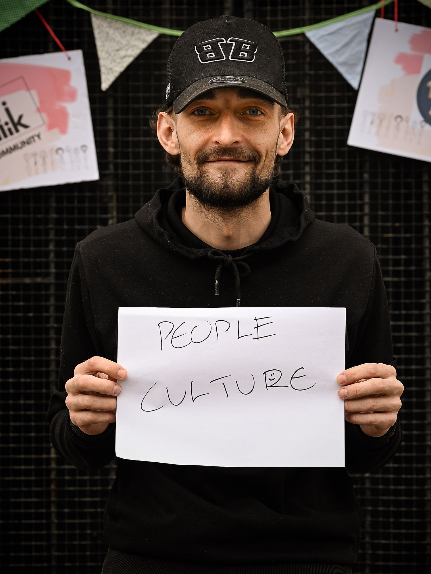Portrait of a Stonehouse resident by photographer Arnet Donkin, sharing what they love about their community during the Union Street Party