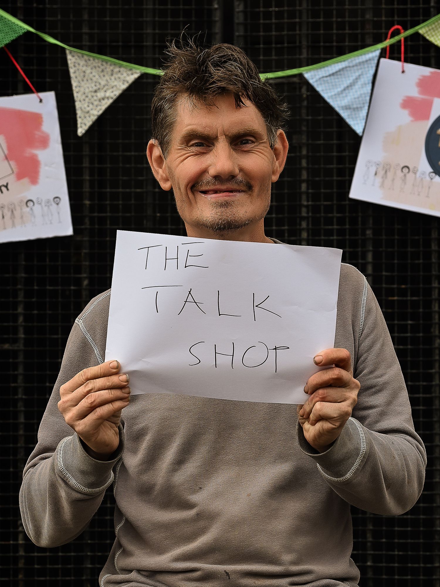 Portrait of a Stonehouse resident by photographer Arnet Donkin, sharing what they love about their community during the Union Street Party