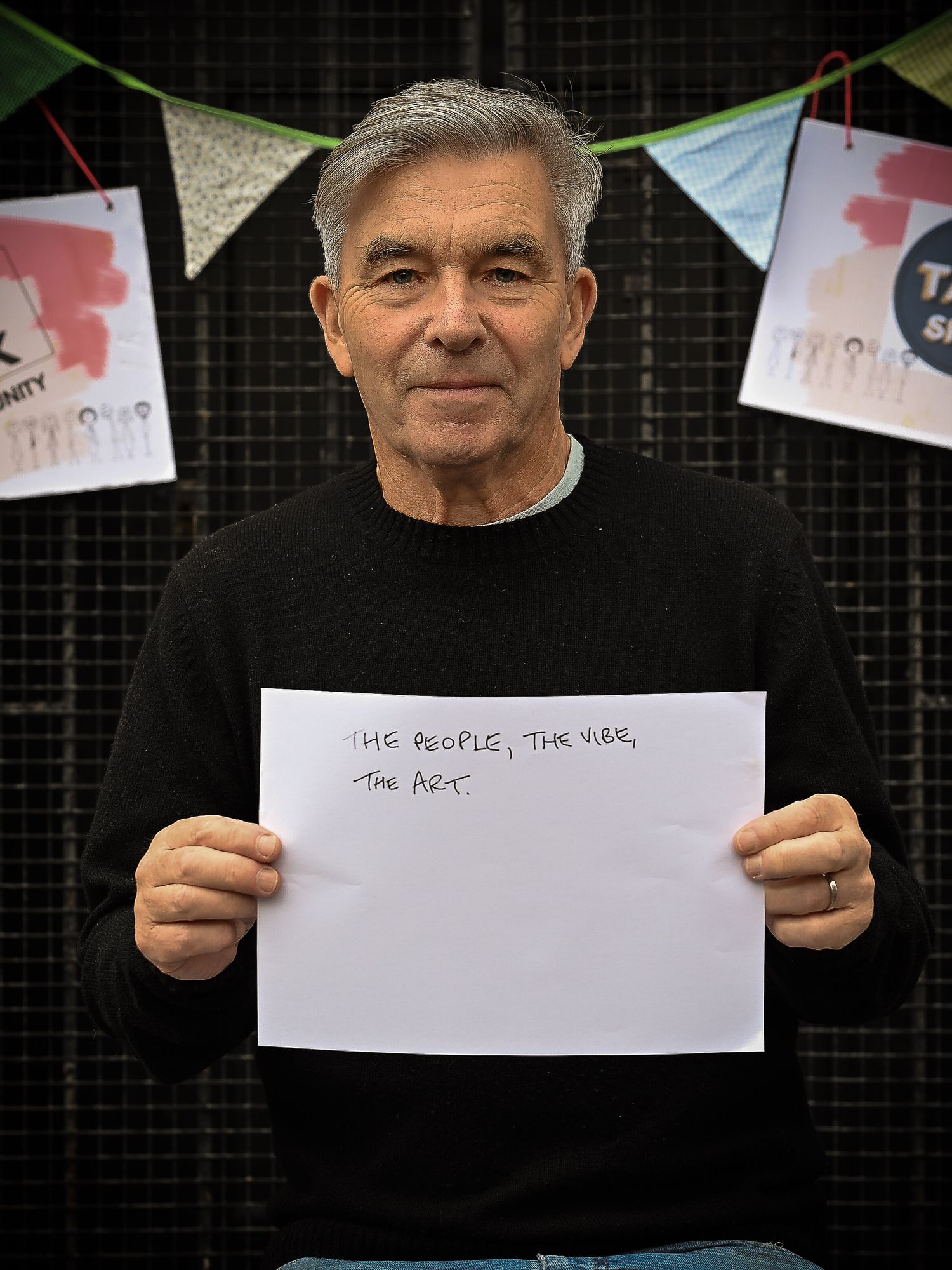Portrait of a Stonehouse resident by photographer Arnet Donkin, sharing what they love about their community during the Union Street Party