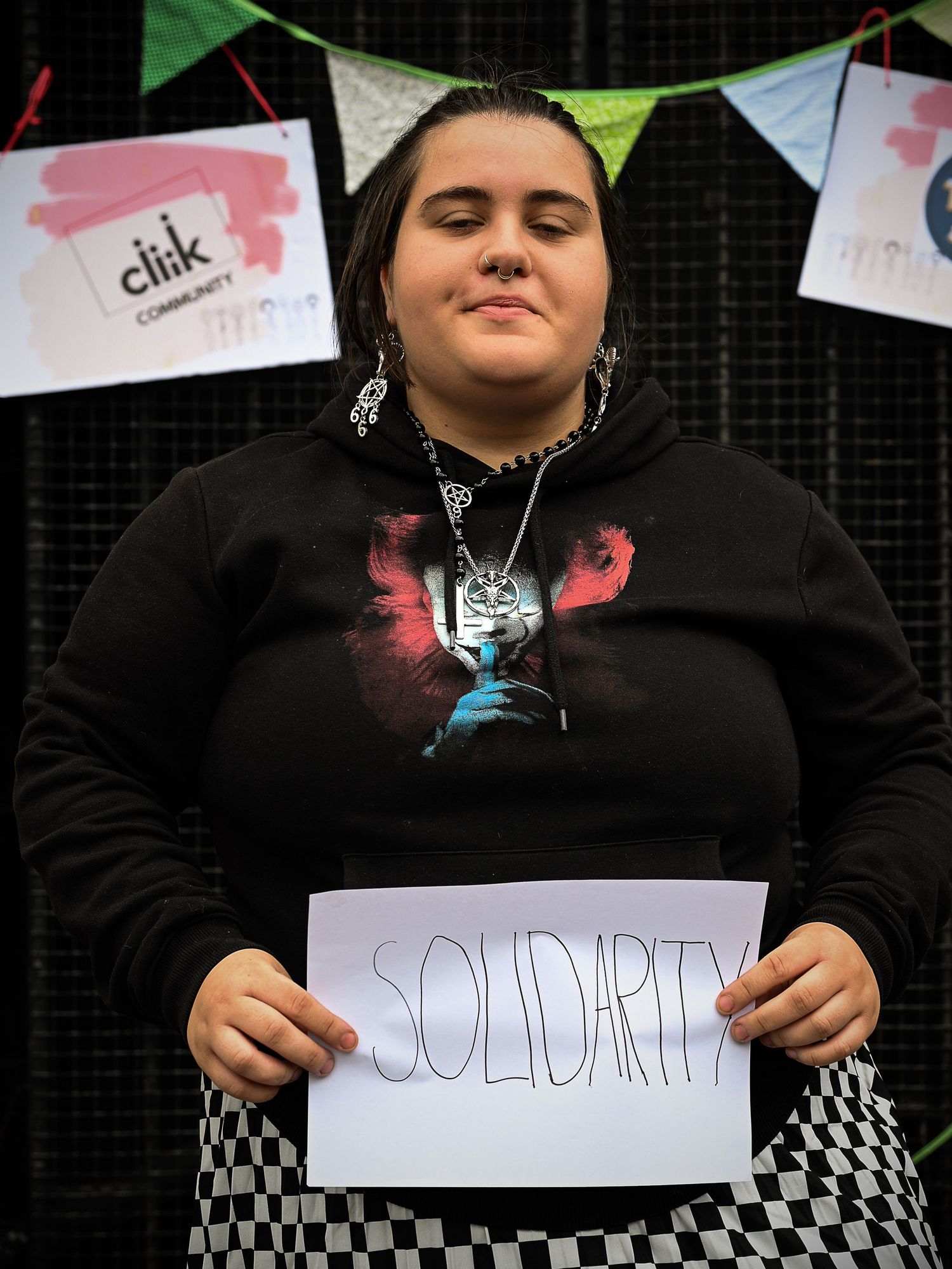 Portrait of a Stonehouse resident by photographer Arnet Donkin, sharing what they love about their community during the Union Street Party