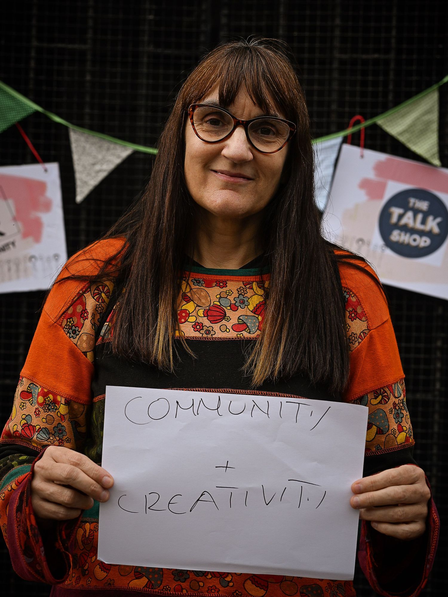 Portrait of a Stonehouse resident by photographer Arnet Donkin, sharing what they love about their community during the Union Street Party