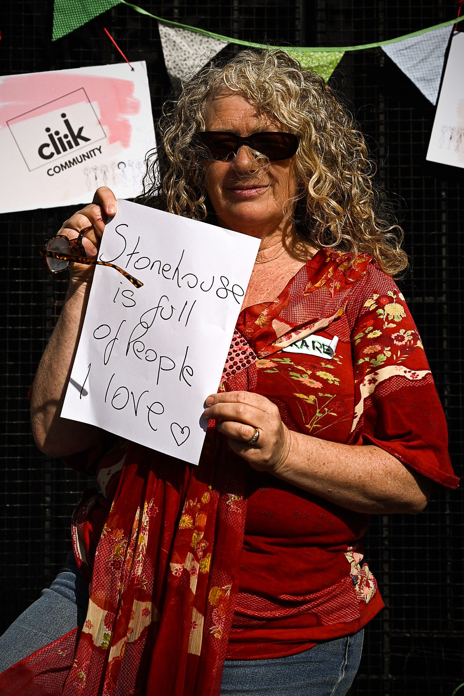 Portrait of a Stonehouse resident by photographer Arnet Donkin, sharing what they love about their community during the Union Street Party