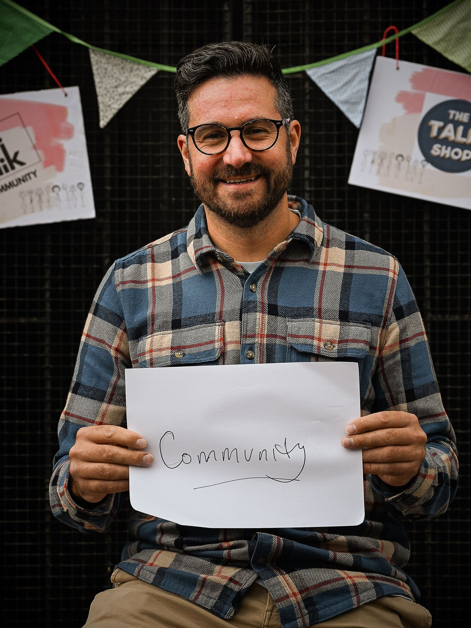 Portrait of a Stonehouse resident by photographer Arnet Donkin, sharing what they love about their community during the Union Street Party