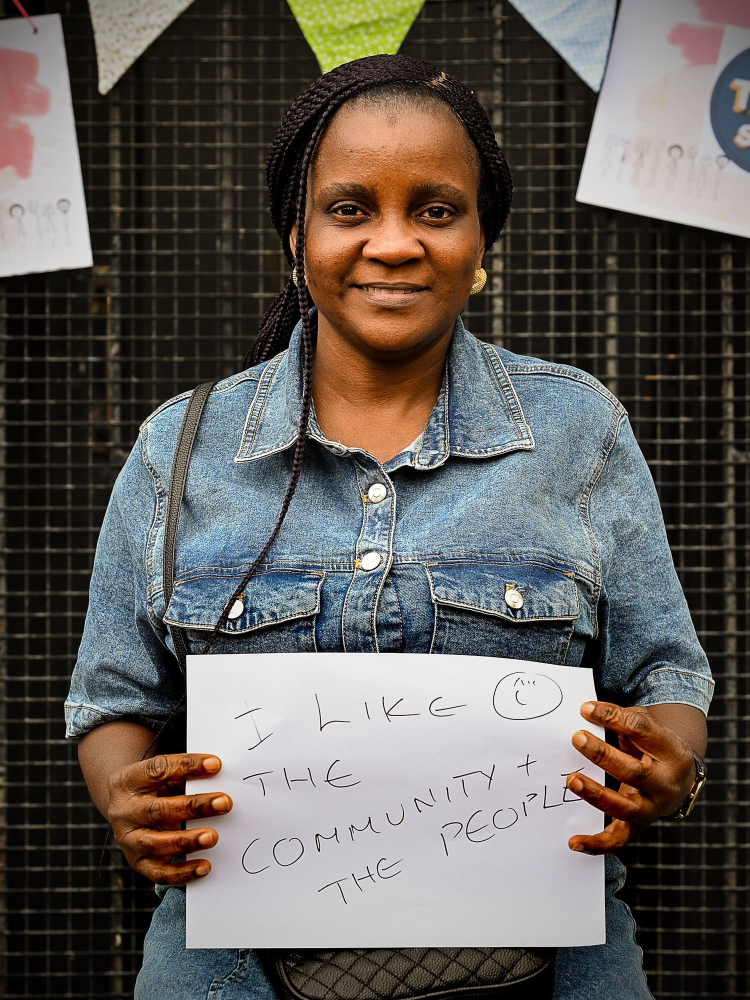 Portrait of a Stonehouse resident by photographer Arnet Donkin, sharing what they love about their community during the Union Street Party