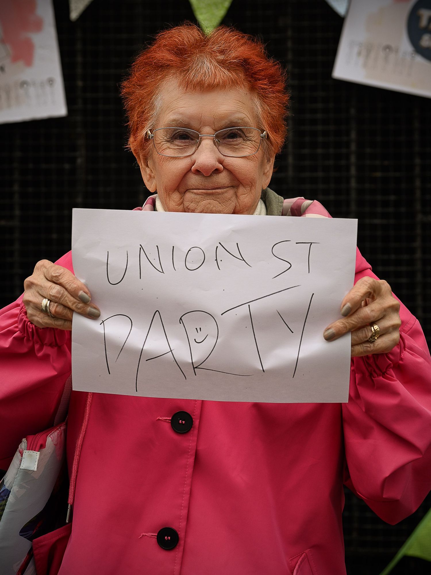 Portrait of a Stonehouse resident by photographer Arnet Donkin, sharing what they love about their community during the Union Street Party