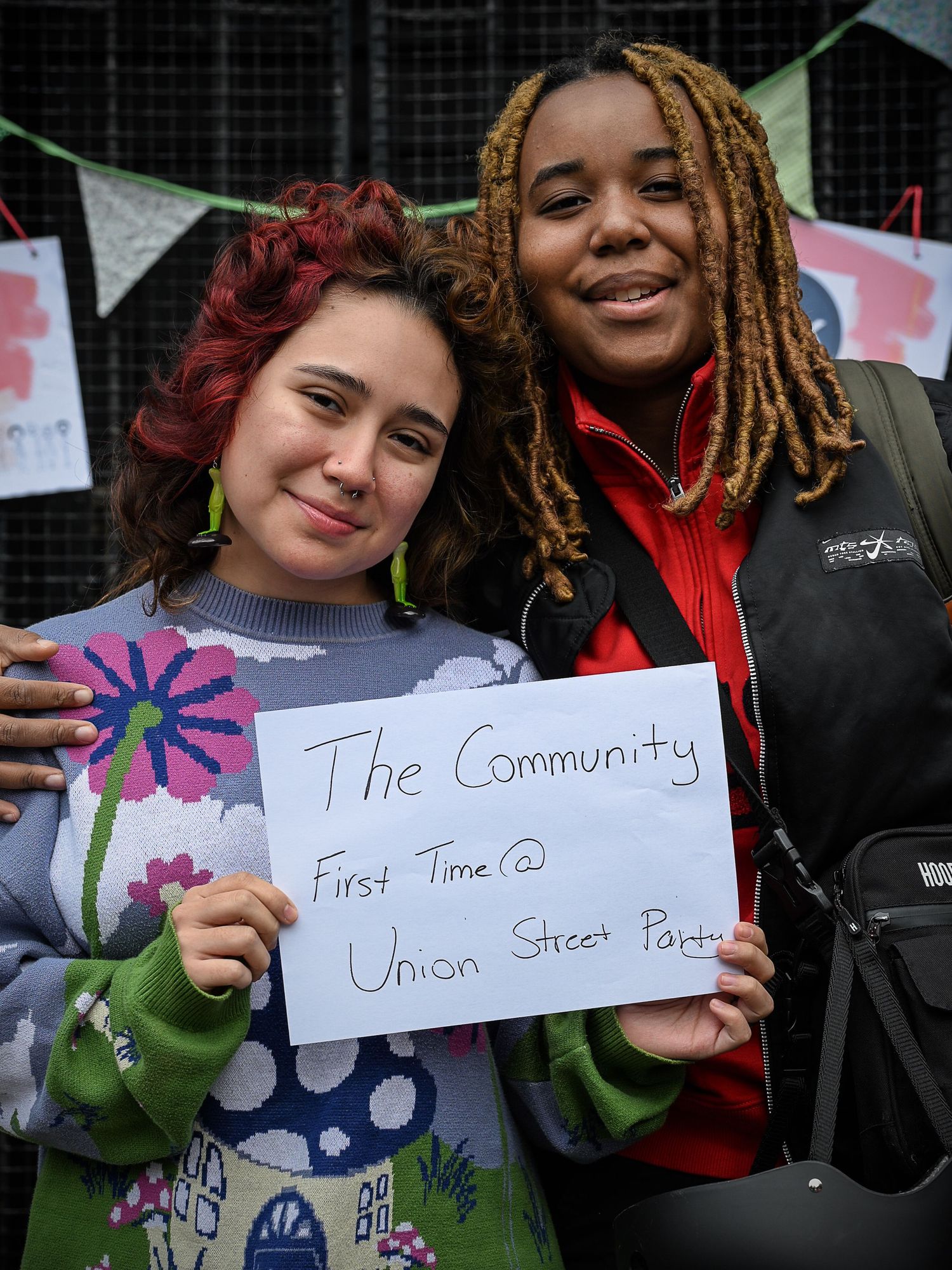 Portrait of a Stonehouse resident by photographer Arnet Donkin, sharing what they love about their community during the Union Street Party