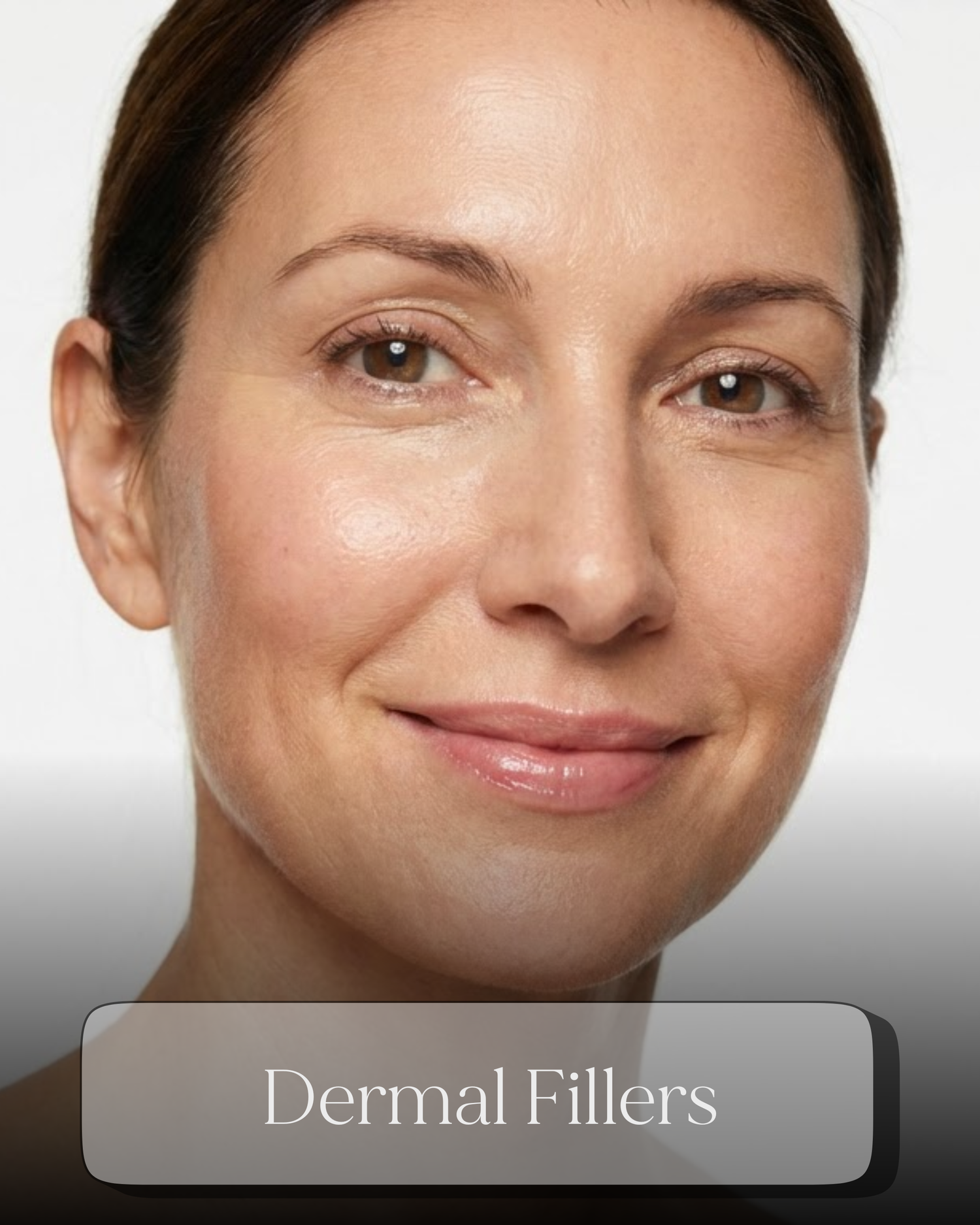 Close-up of a woman with radiant, youthful skin highlighting natural-looking dermal fillers results.