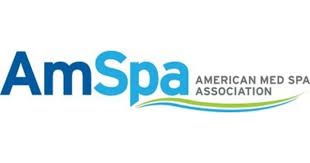 AmSpa American Med Spa Association logo in blue and green text.