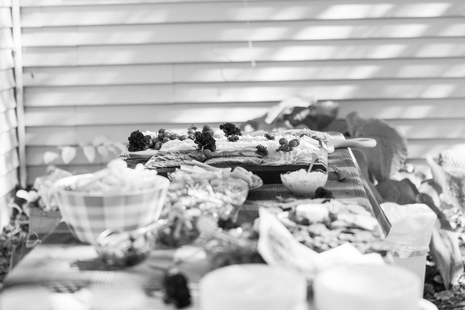 Image of food at outdoor wedding