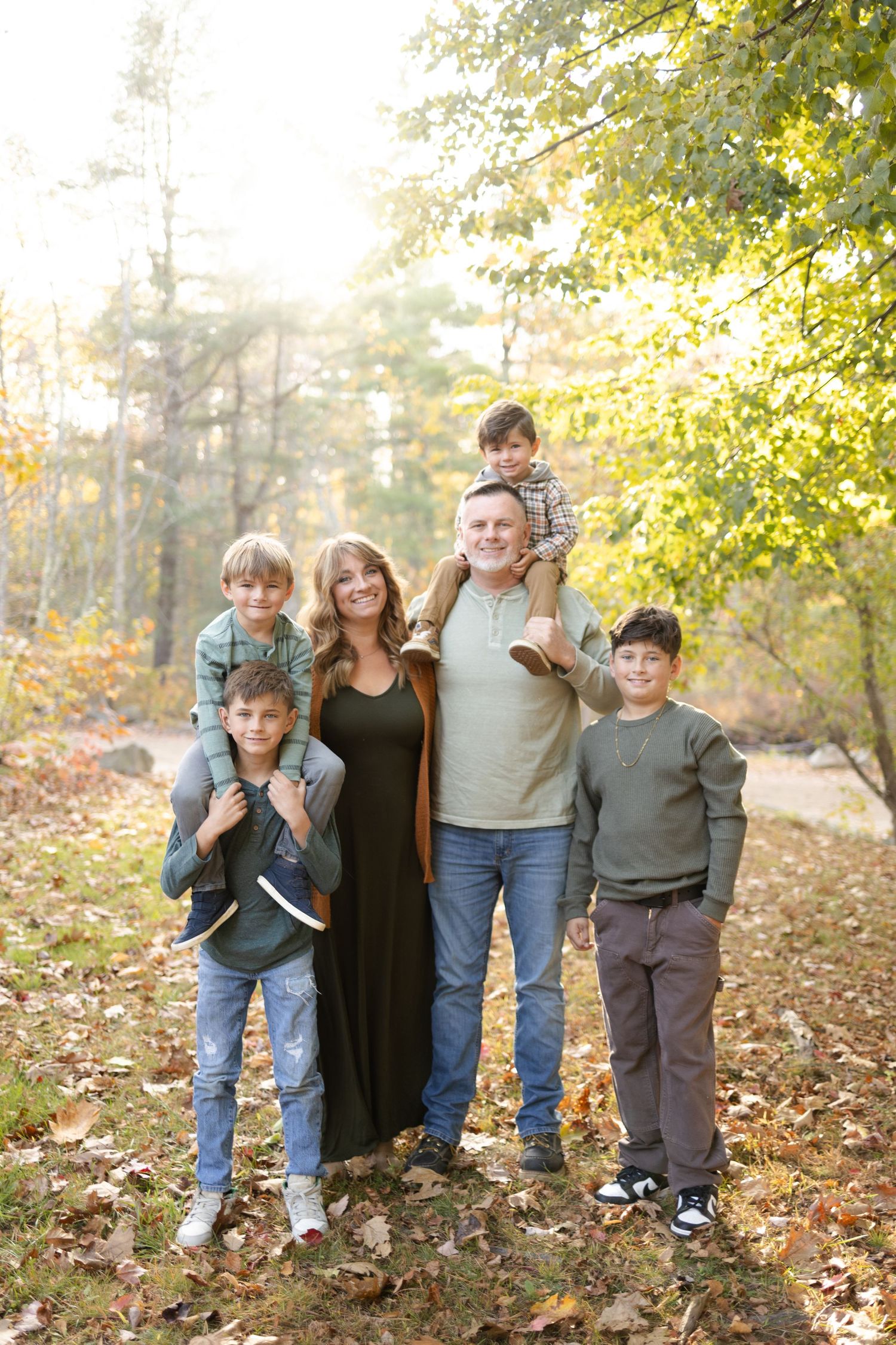 Outdoor fall family portrait