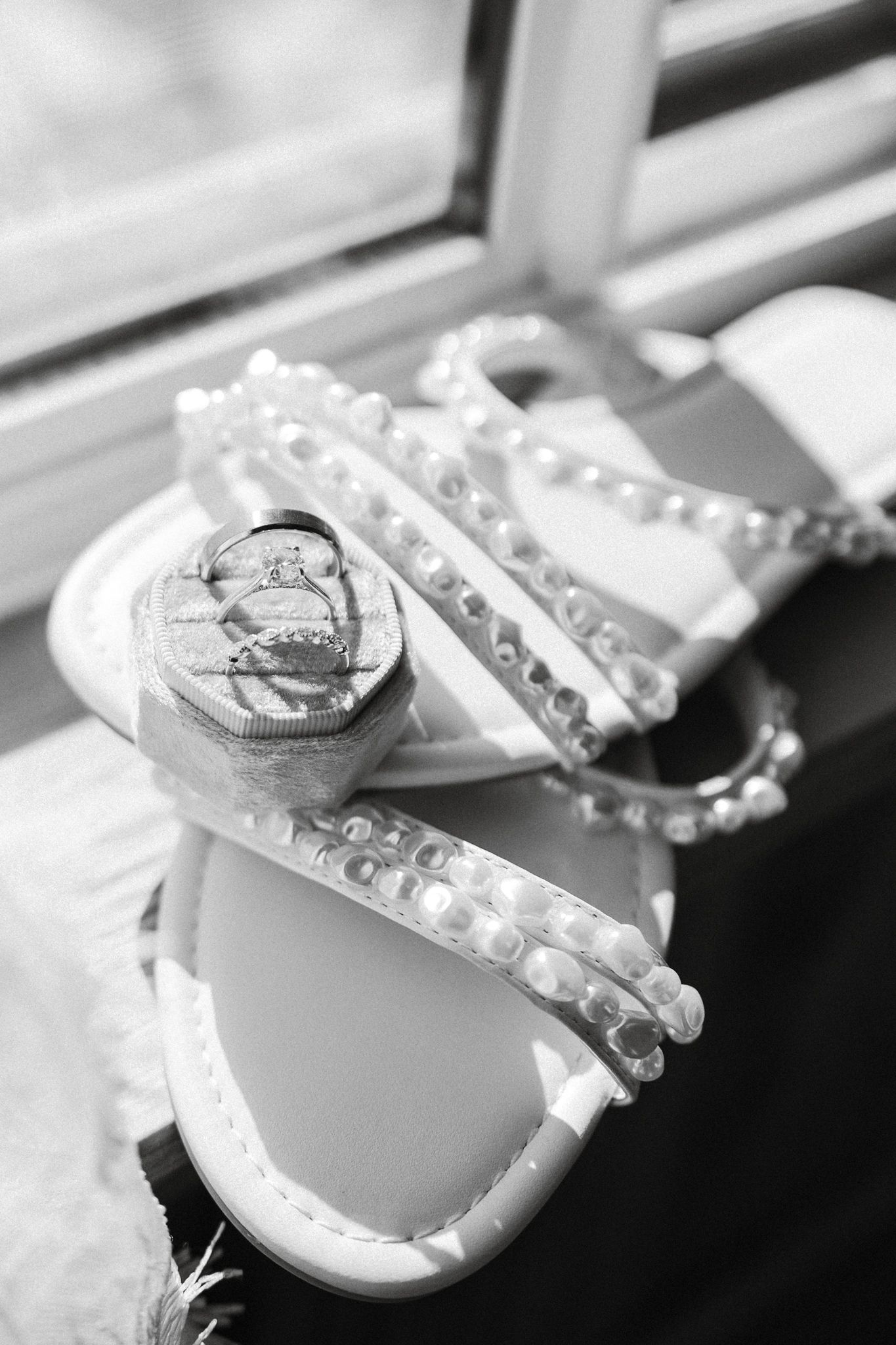 Detail photo of rings from wedding