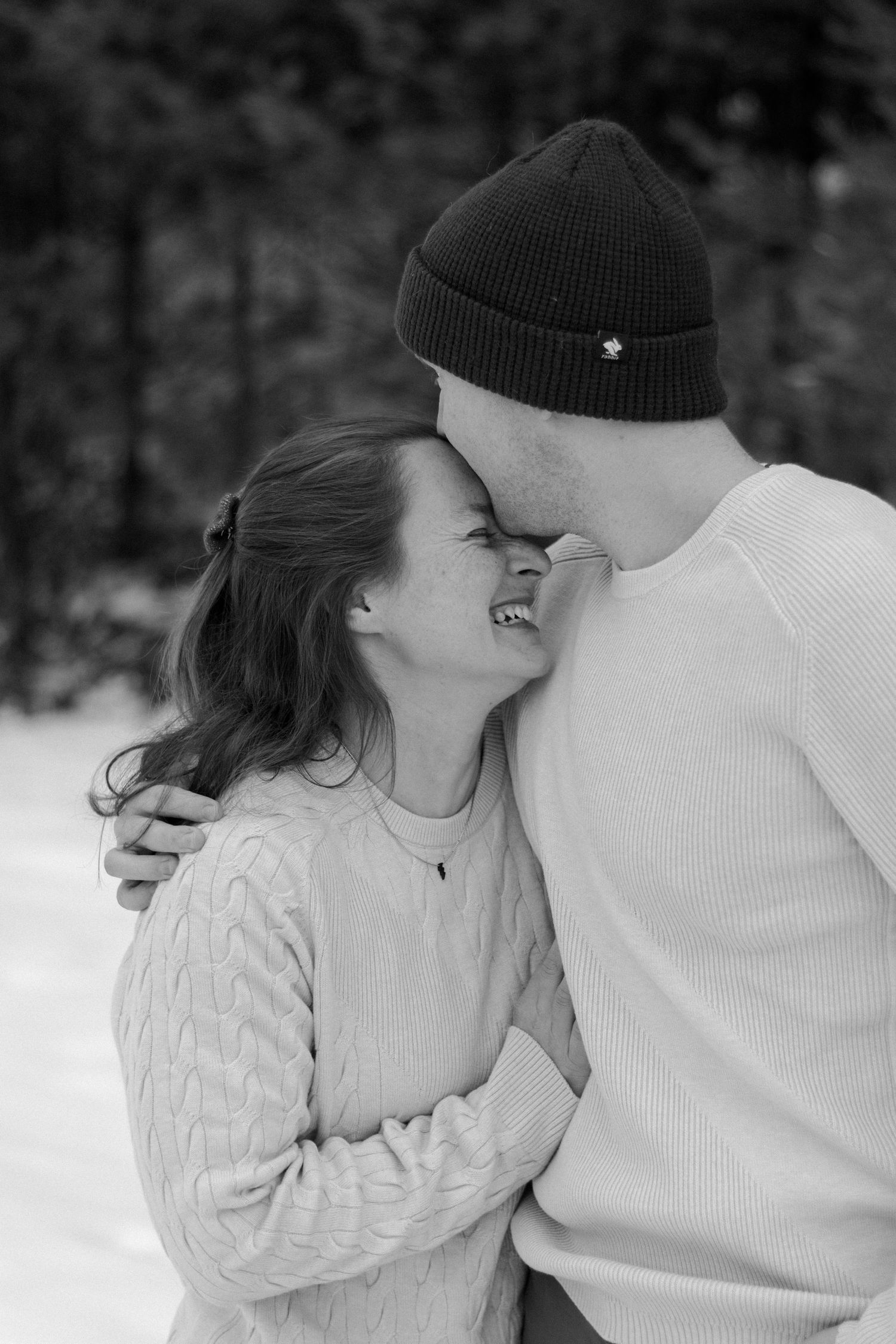 Couple embracing