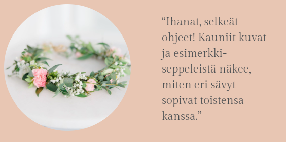 Kukkaseppele oppaan käyttäjäpalaute.