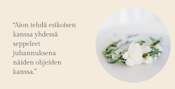 Kukkaseppele oppaan käyttäjäpalaute.