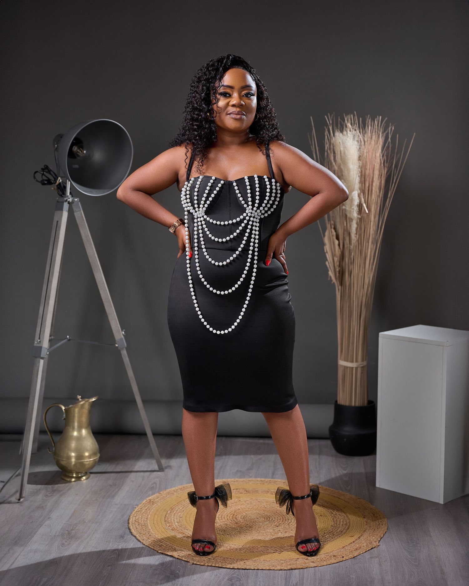 A lady standing