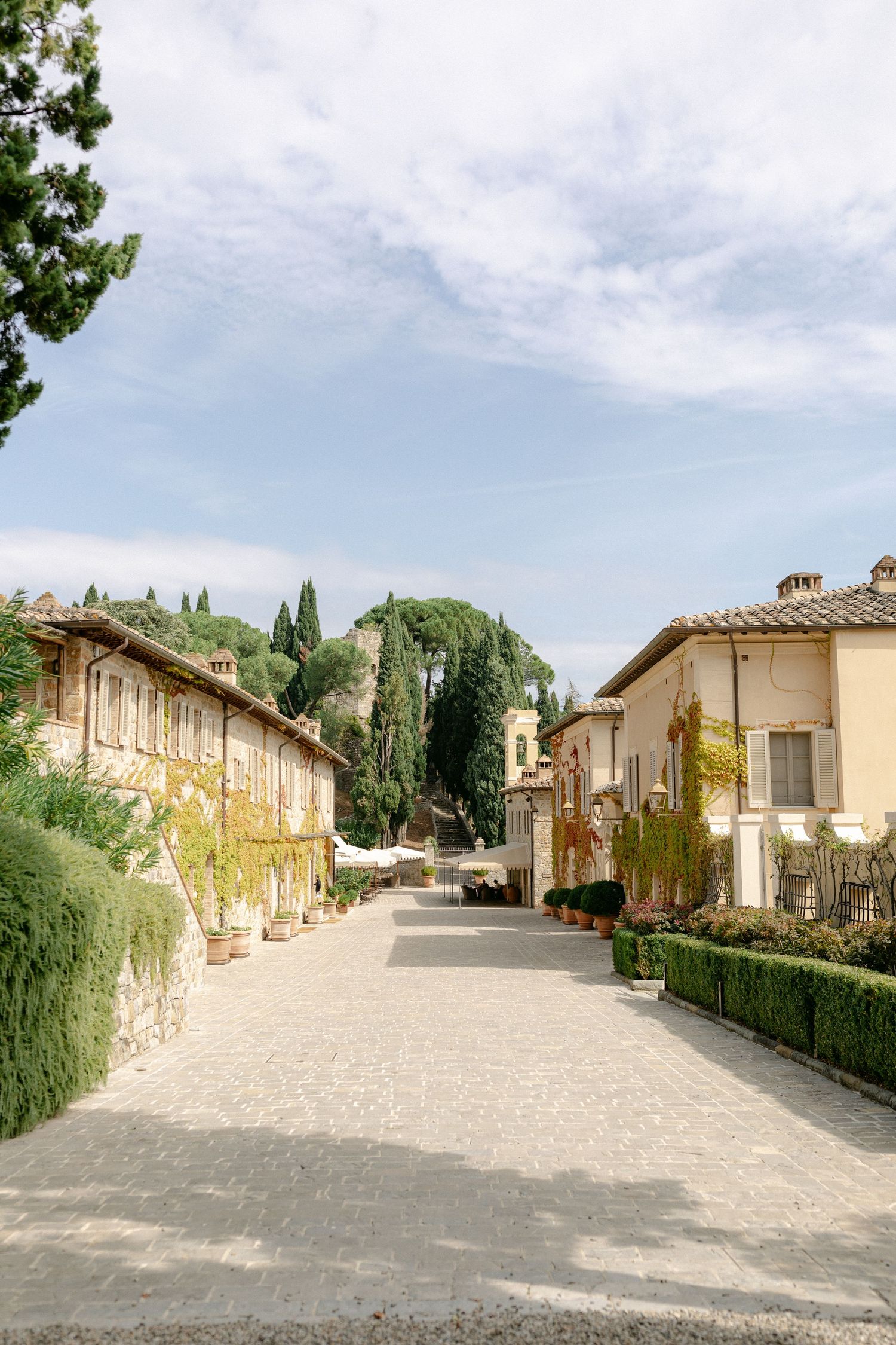 Intimate wedding ceremony at Castiglion del Bosco captured in a documentary style