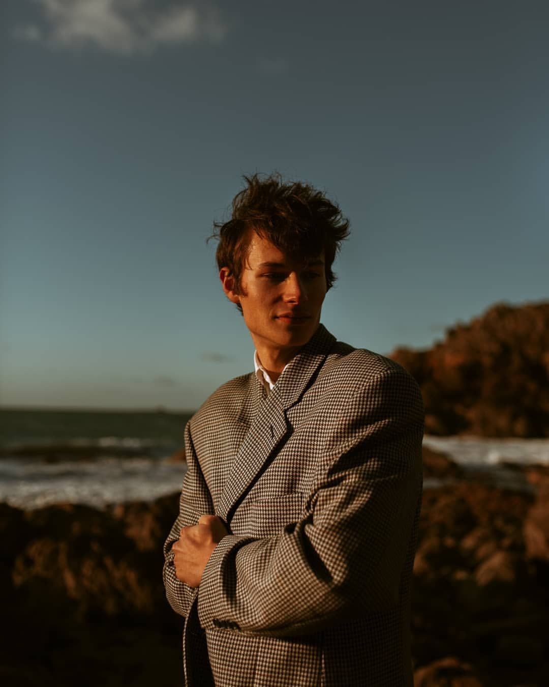 portrait jeune homme plage