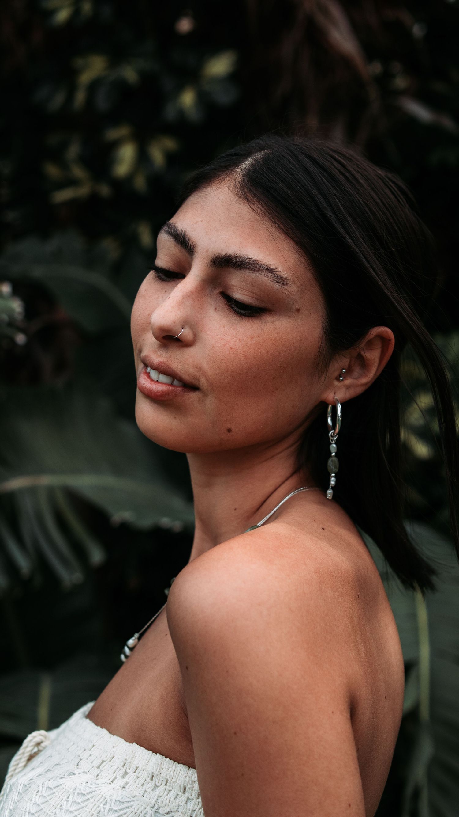 Silver Earrings Portrait