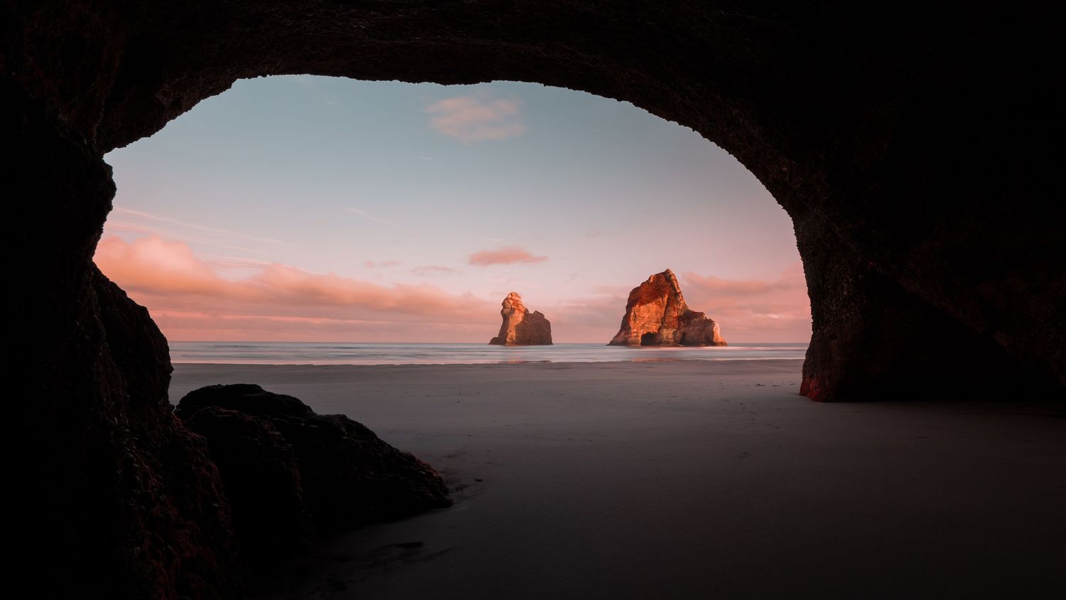 Sea Cave at Sunset