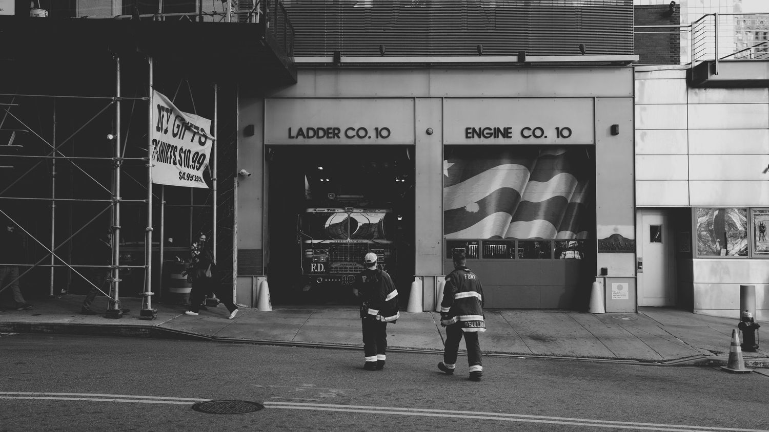 Fire Station B&W