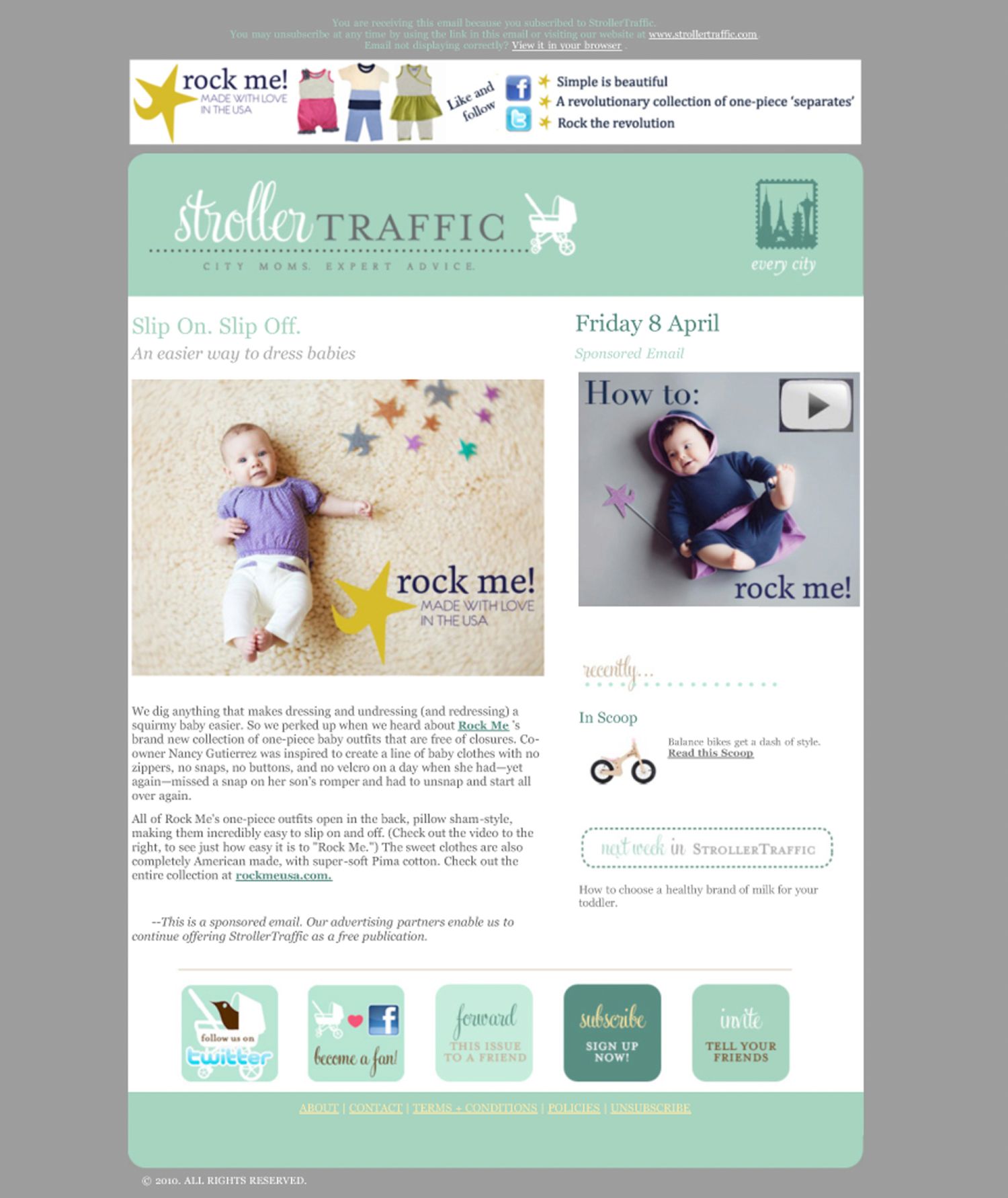 Lifestyle blog layout with mint green design elements and photography examples.