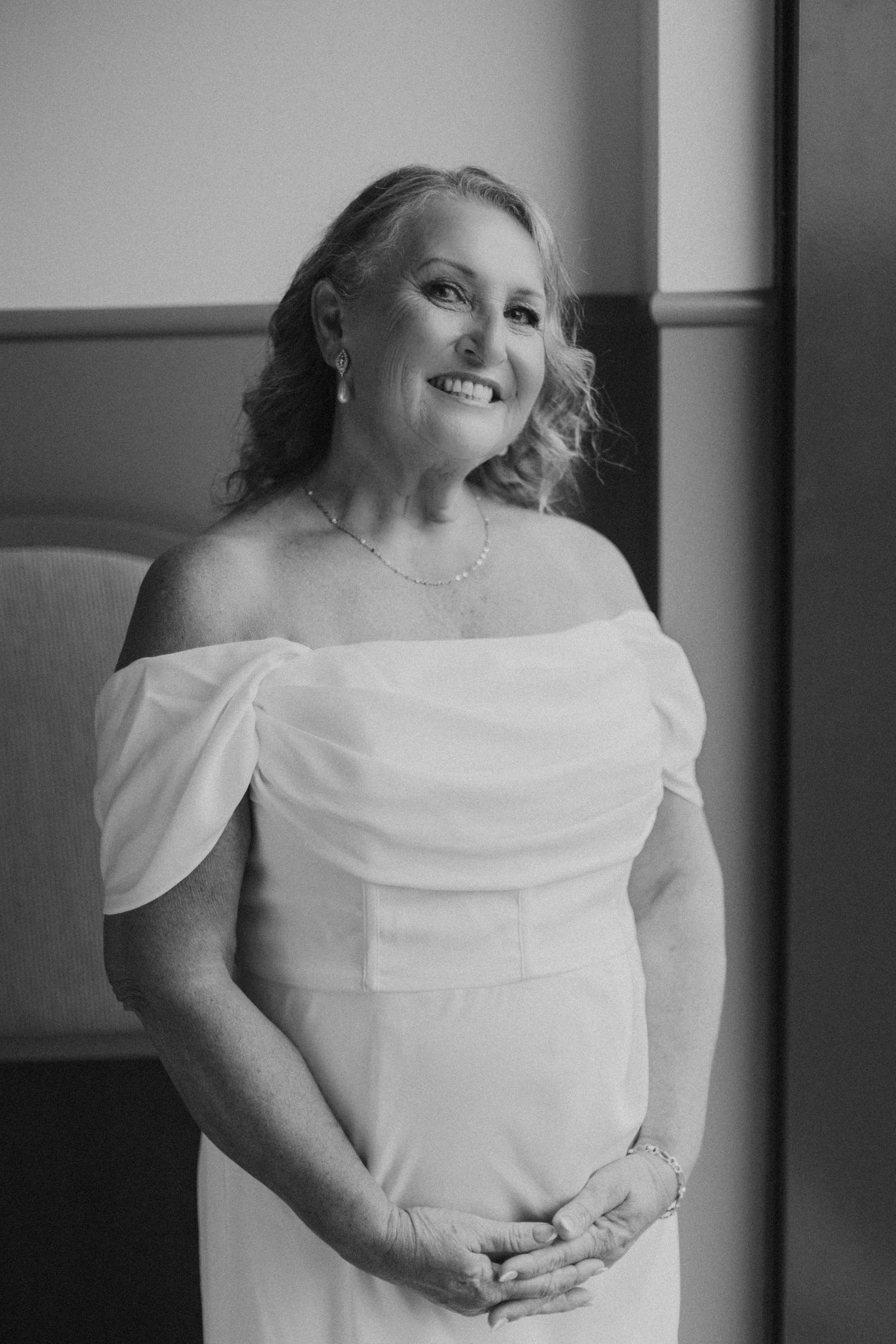 Bride portrait captured before wedding ceremony in Brisbane.
