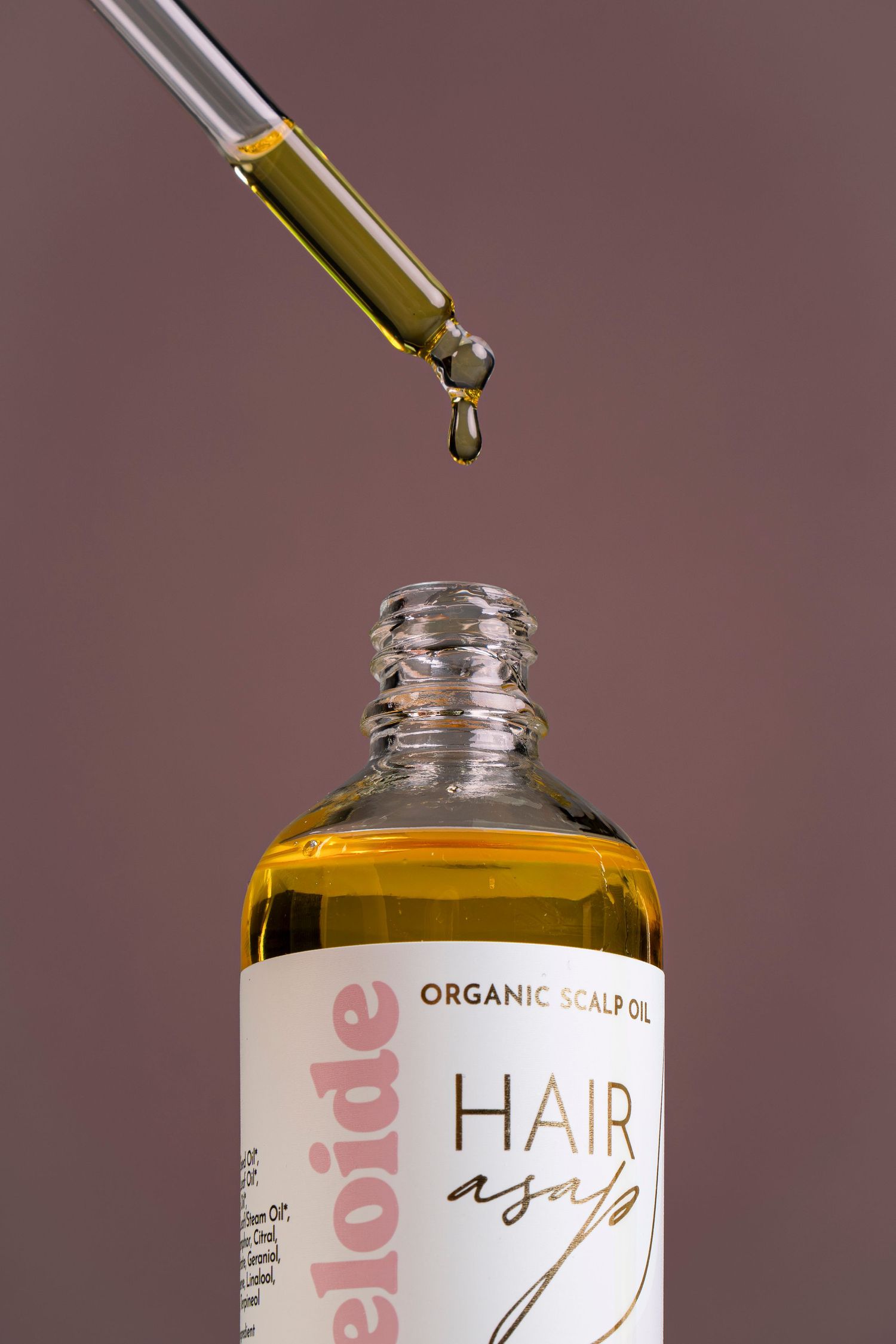 Veloide hair asap öljy tuotekuvaus mainoskuvaus