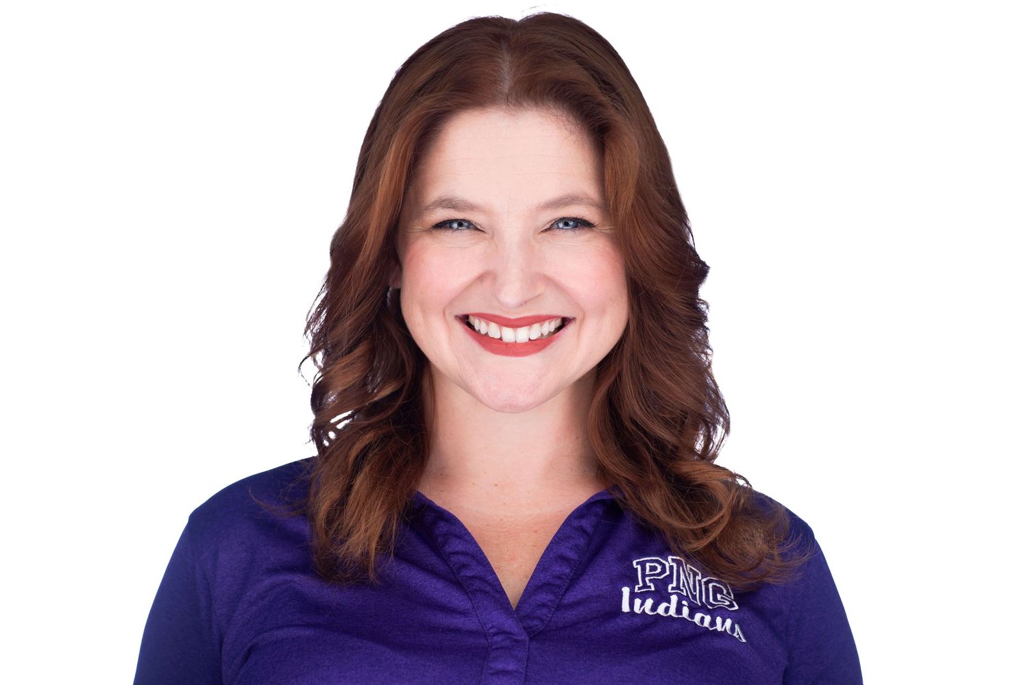 Professional portraits of healthcare workers in blue uniforms against dark background.