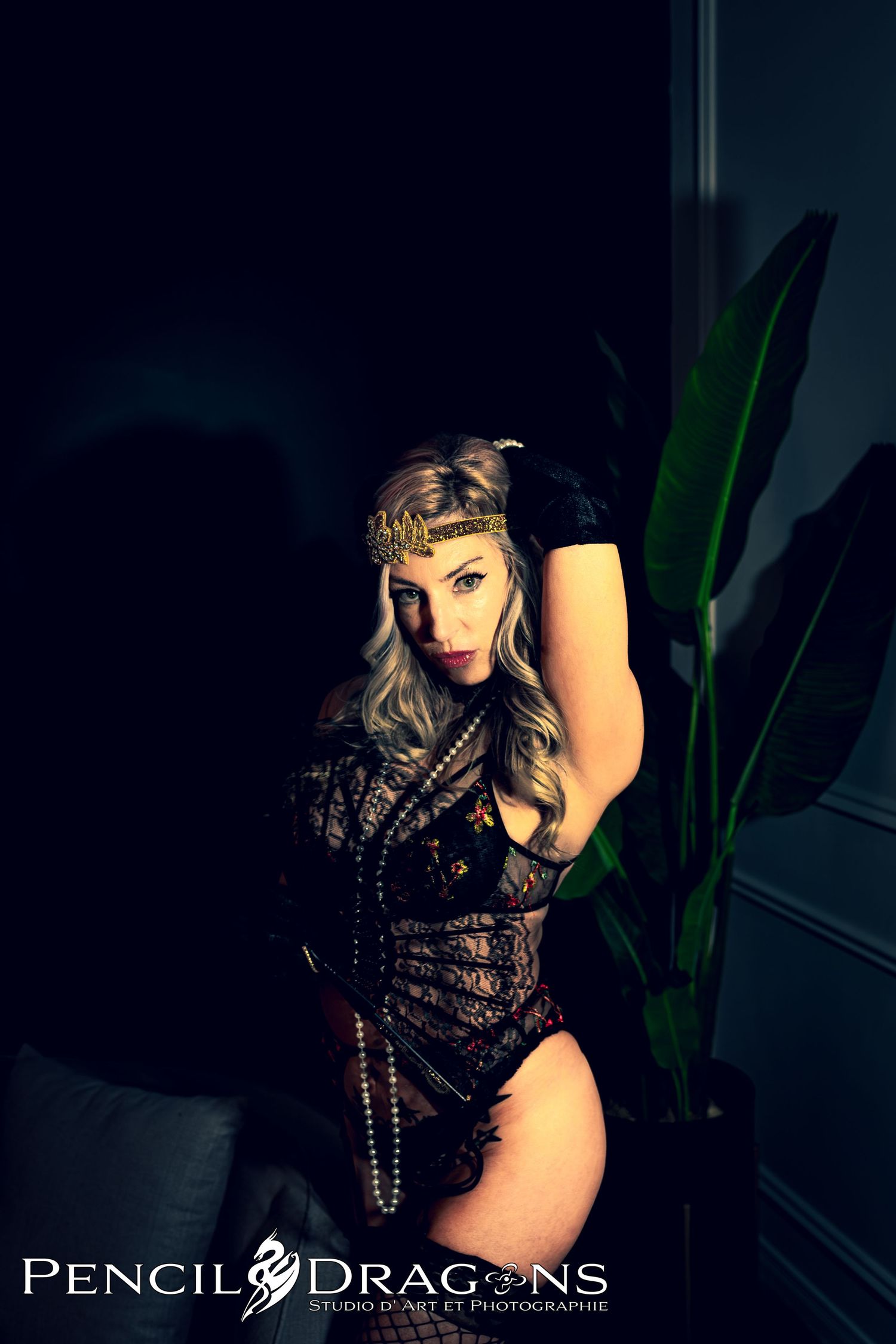 Artistic boudoir sequence with lace details and dramatic side lighting.