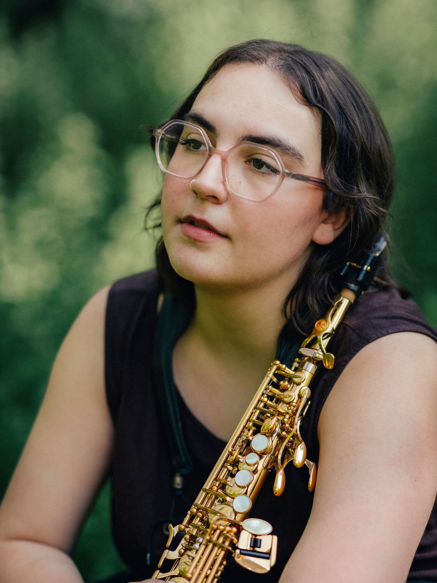 Editorial portrait of Montreal jazz saxophonist by Eva Z