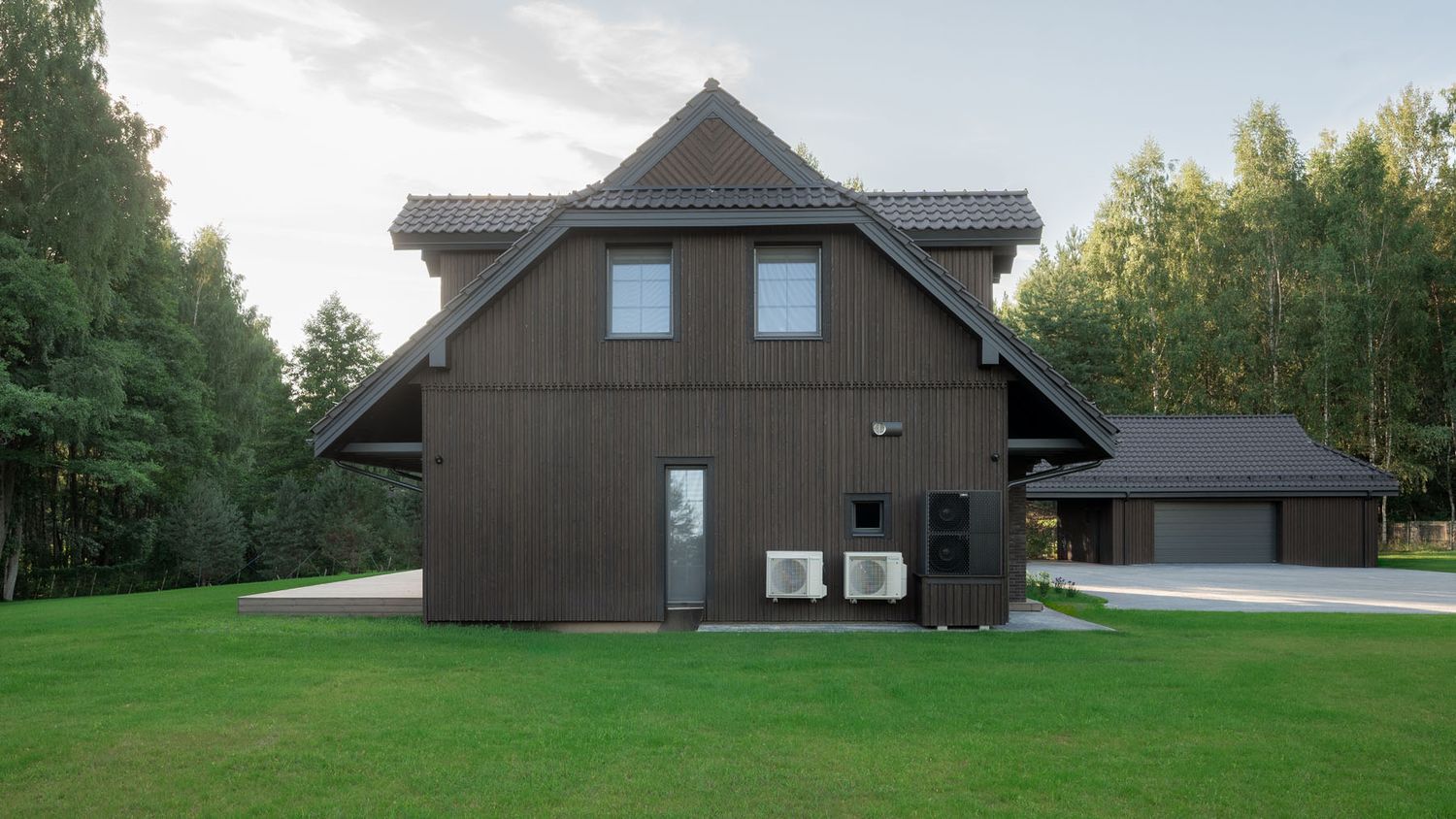 Architectural photography of a modern house in Trakai District