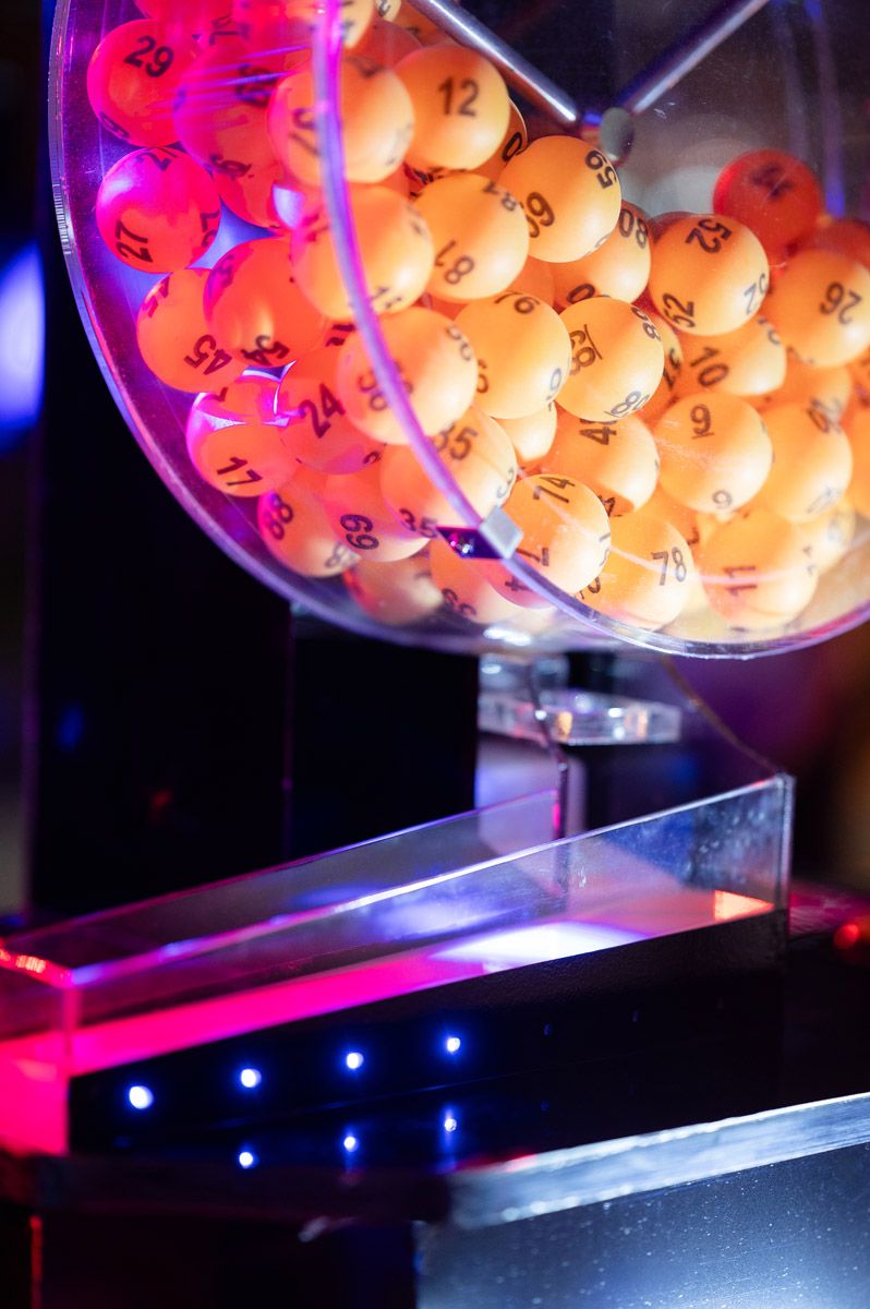 Colorful casino game installation at the Conresta Winter Party