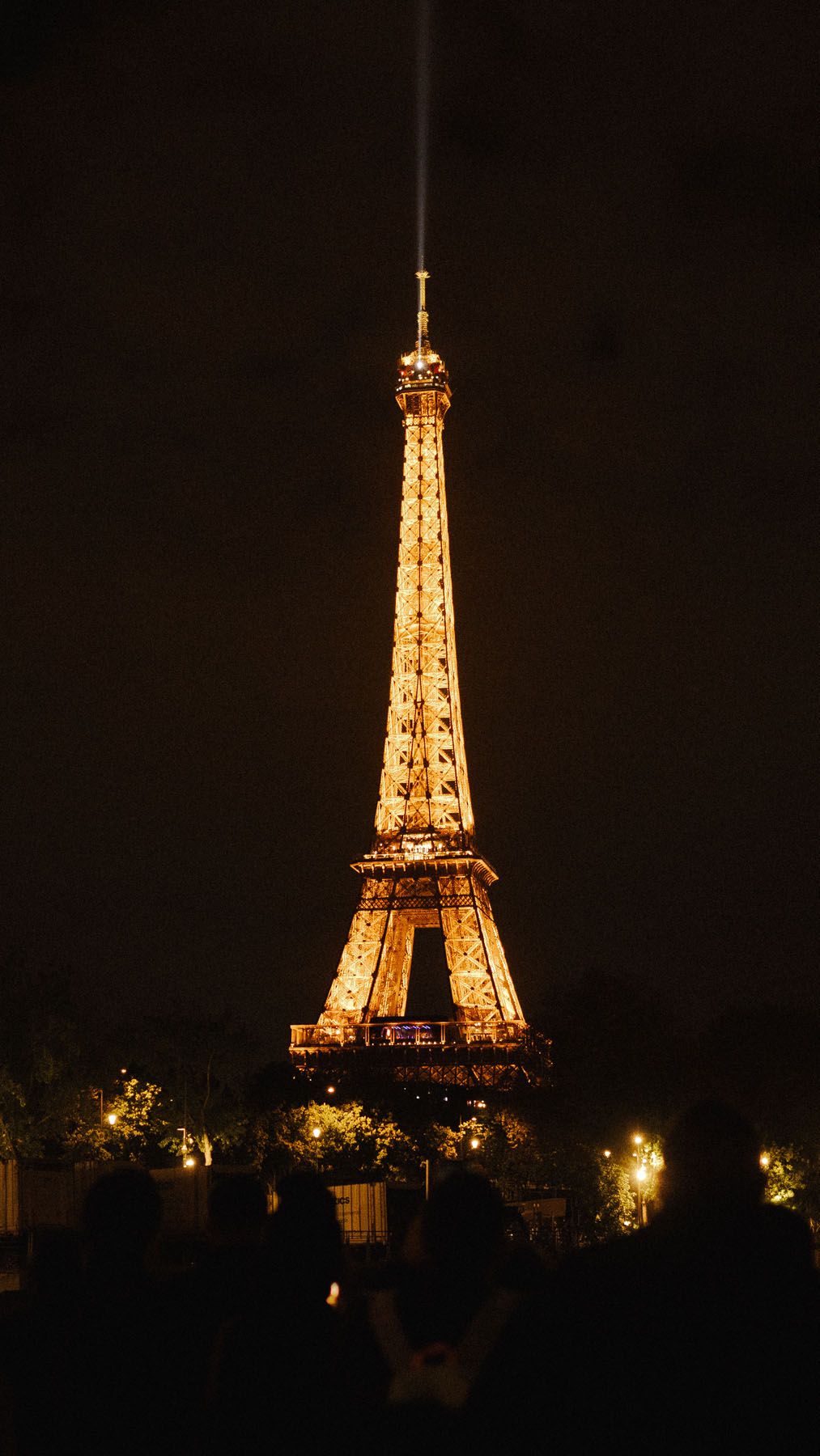 Eiffel Tower in Paris, France photographed from the city streets